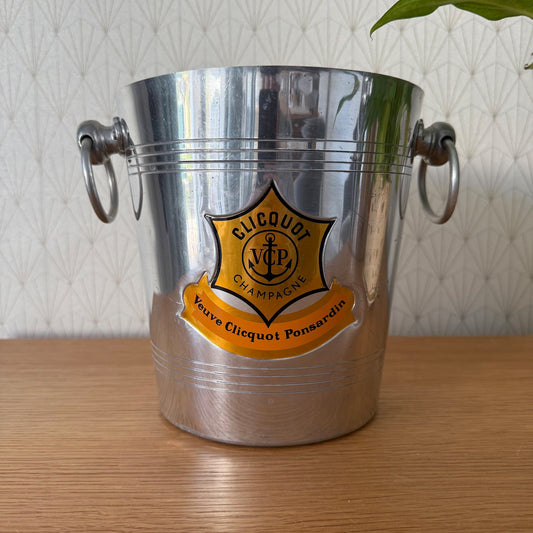 Vintage Veuve Clicquot Ice Bucket Chrome French VCP Champagne 0912254 Veuve Clicquot