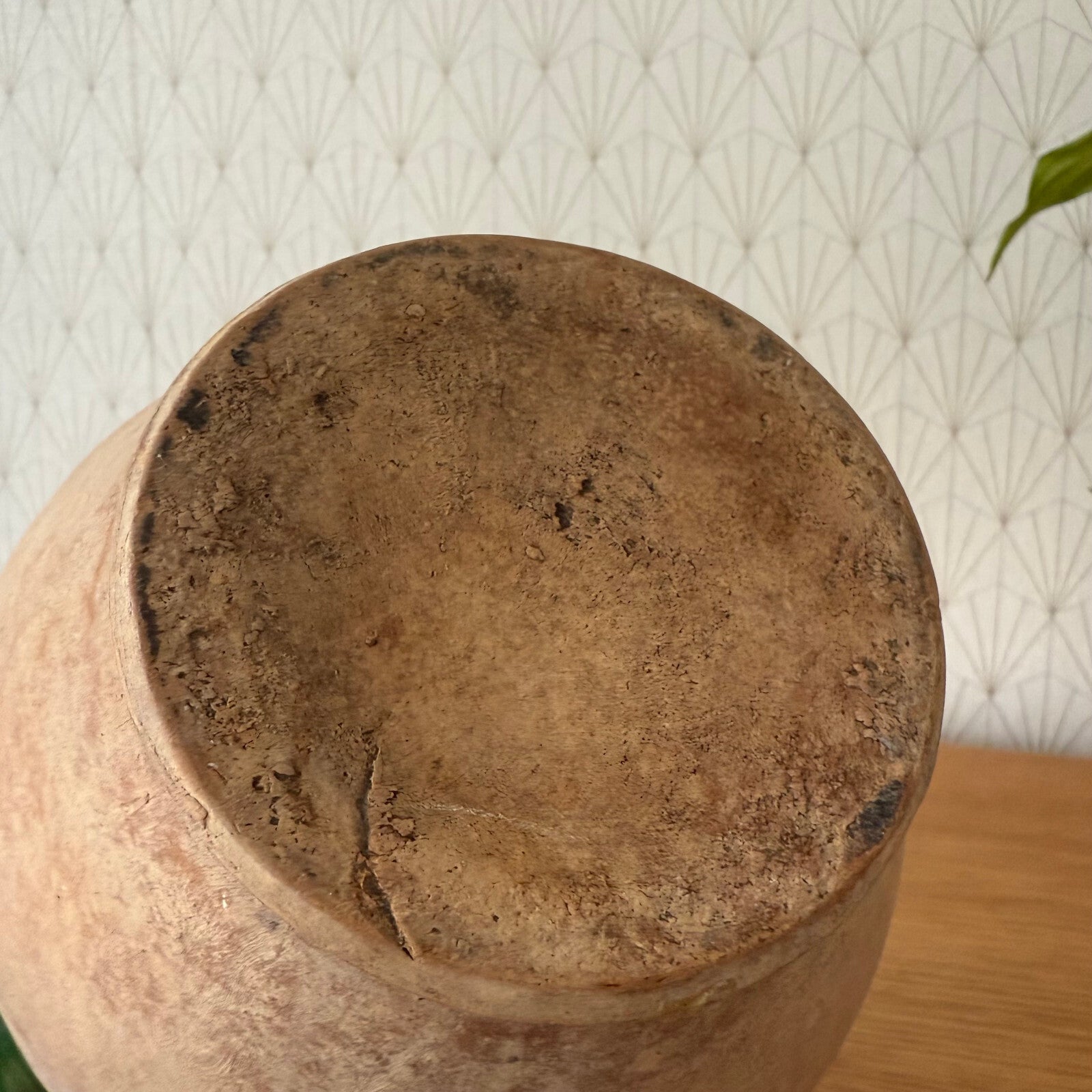 RARE HANDMADE GLAZED GREEN ANTIQUE FRENCH CONFIT POT SMALL TERRACOTTA 3108251 Unmarked