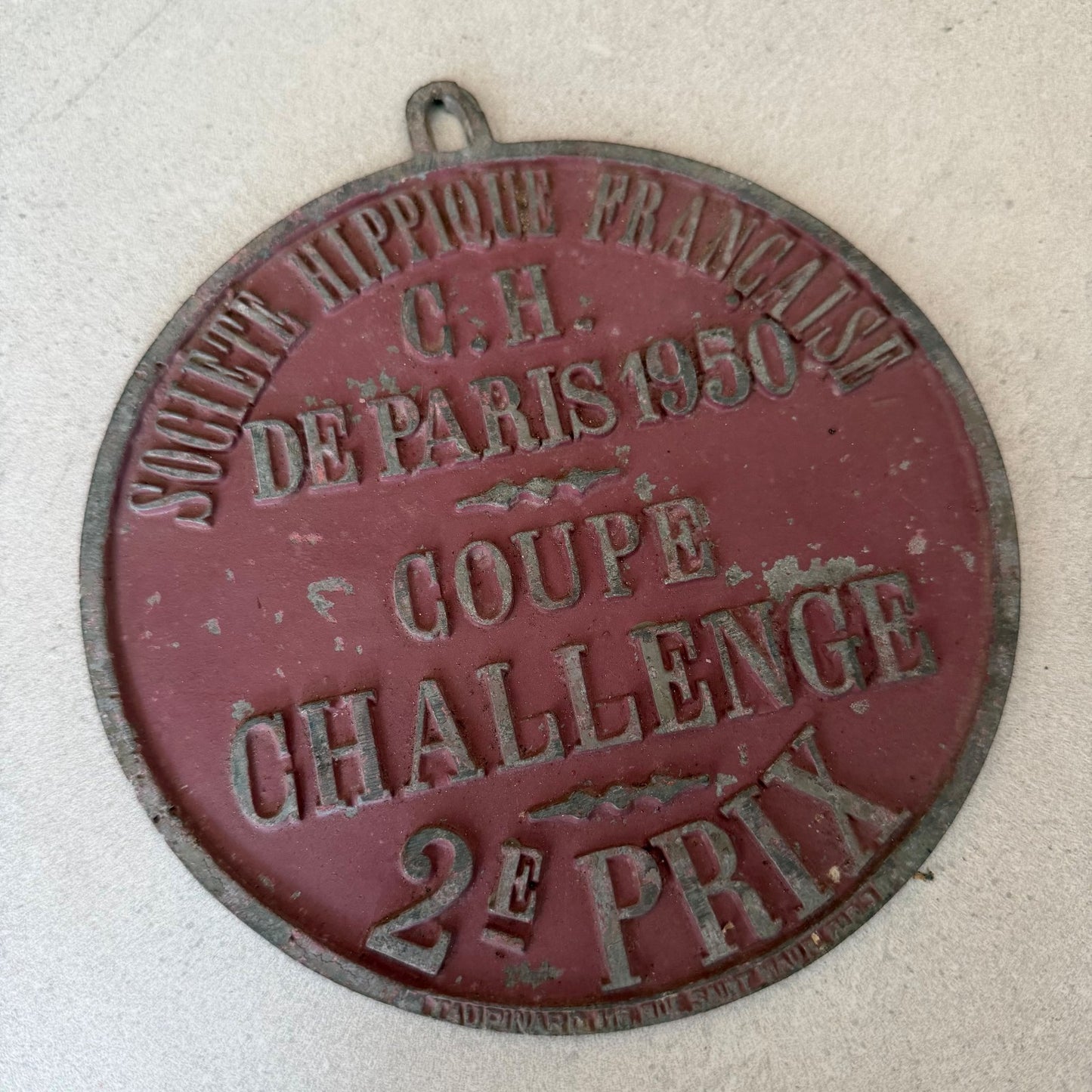 French Horse Trophy Medal 1950 Paris Agricultural Prize Challenge 08022615 Fleamarketfrance
