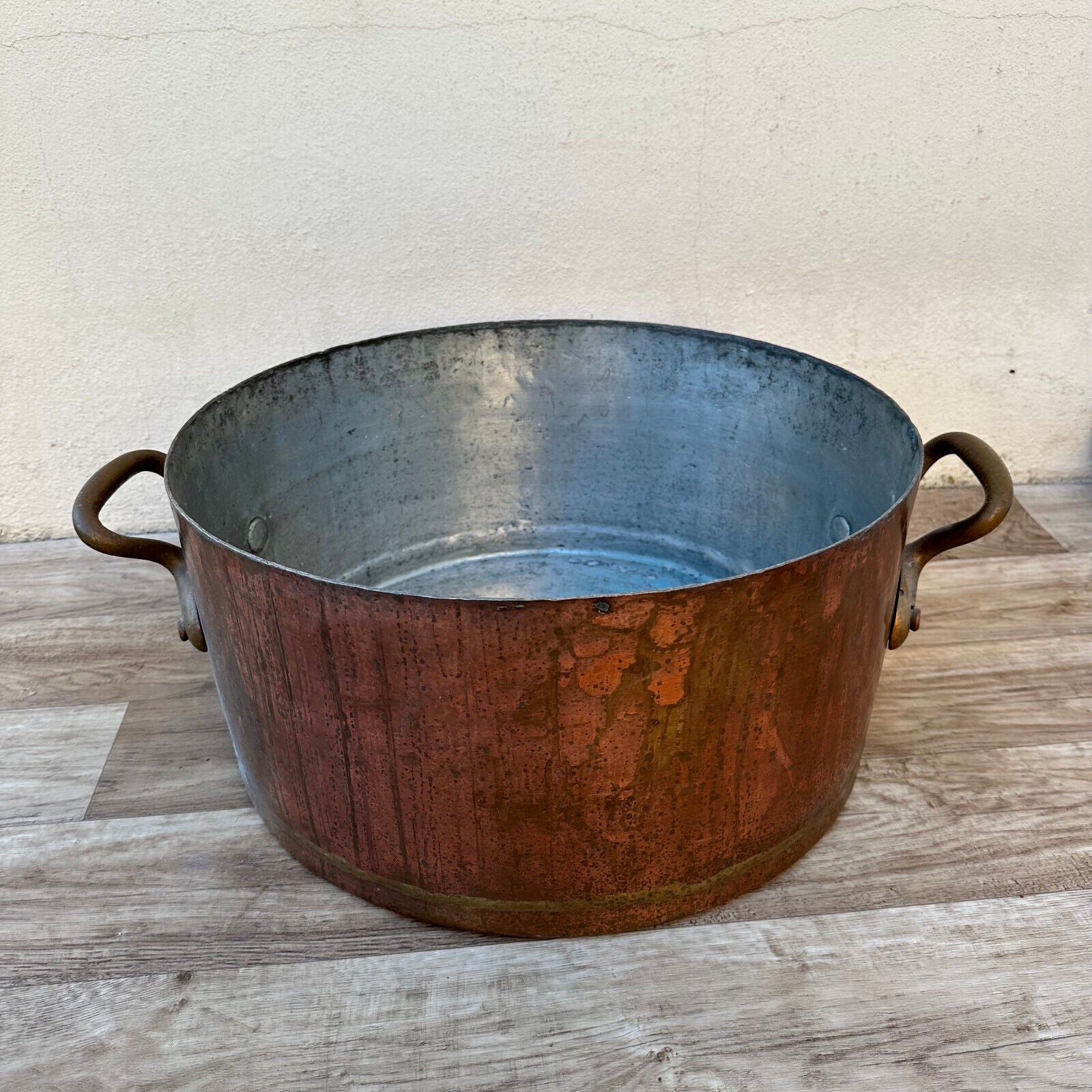 Large French 18" Copper stock pot Pan 2mm 11.2kg 0703231 - Fleamarketfrance