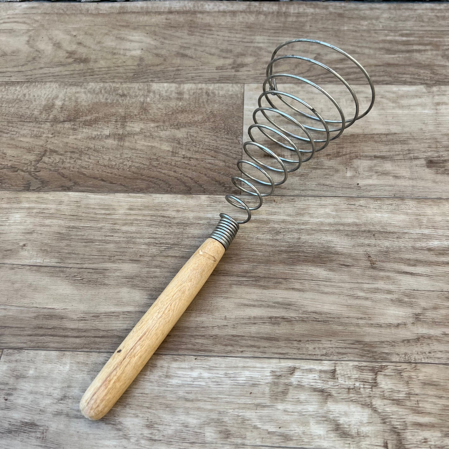 French Wire Whisk Vintage Wooden Handle Kitchen Utensil Beater 2007229 Unbranded