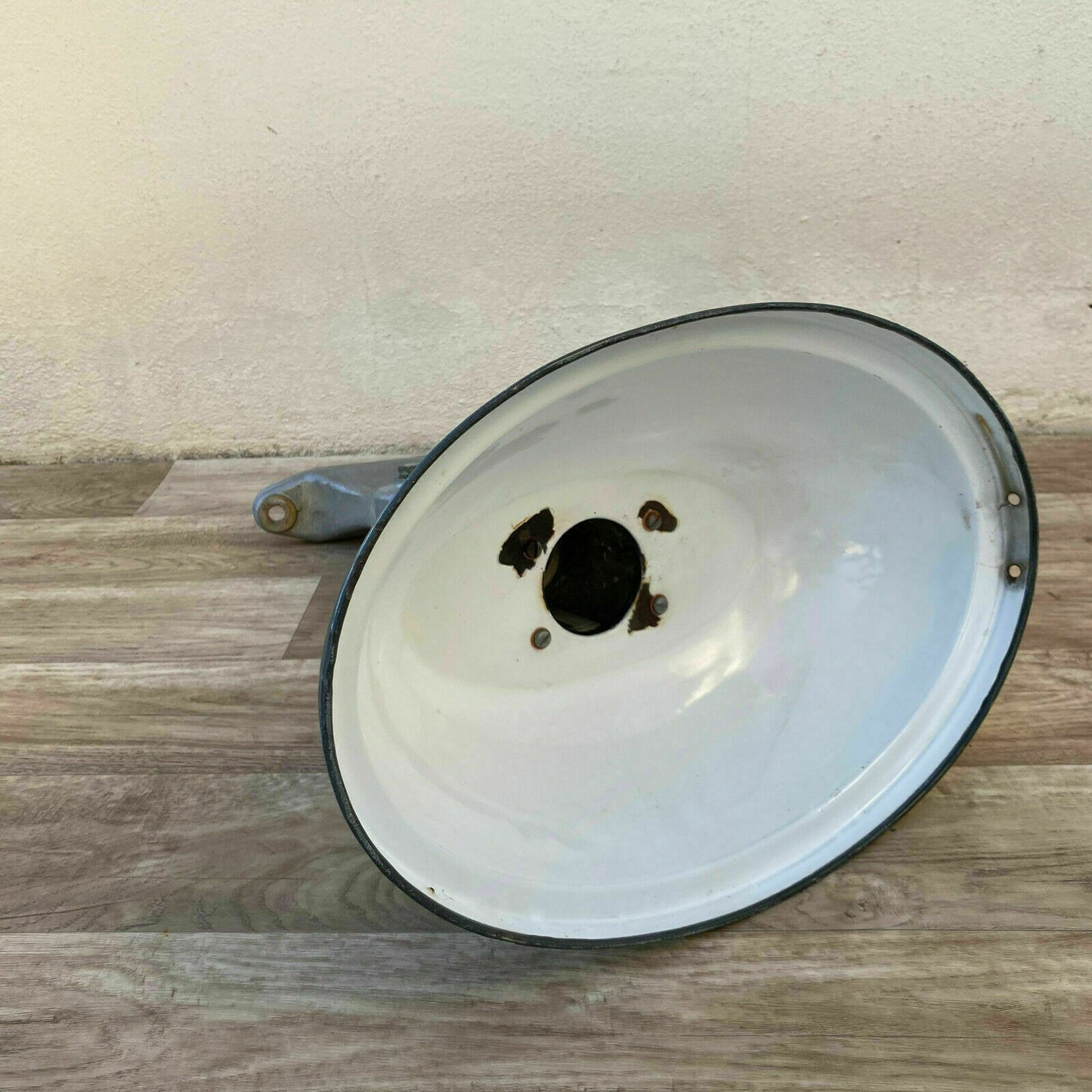 French Industrial Wall Light Enamel Factory Lamp Vintage 1950s 25114195 Unbranded