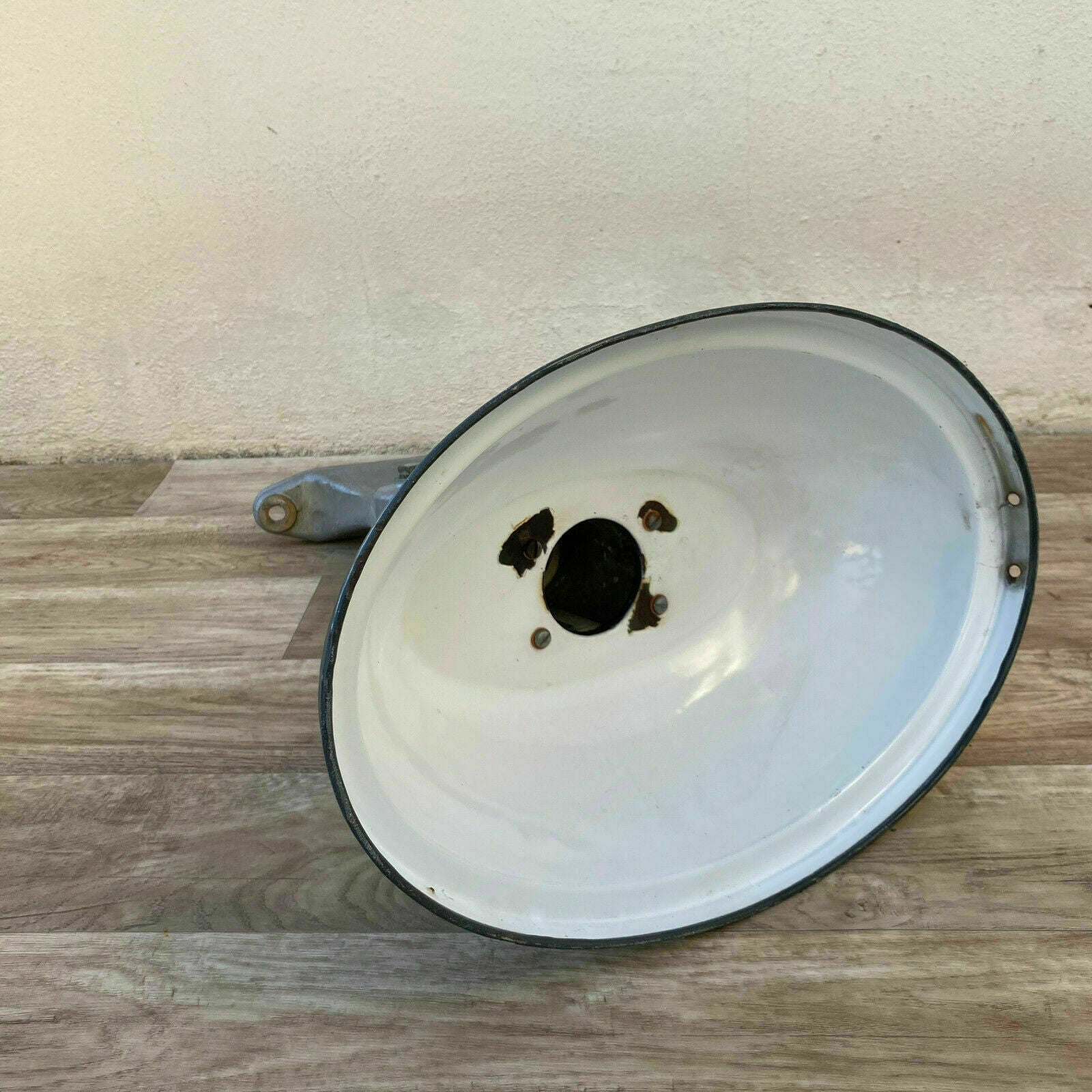 French Industrial Wall Light Enamel Factory Lamp Vintage 1950s 25114195 Unbranded