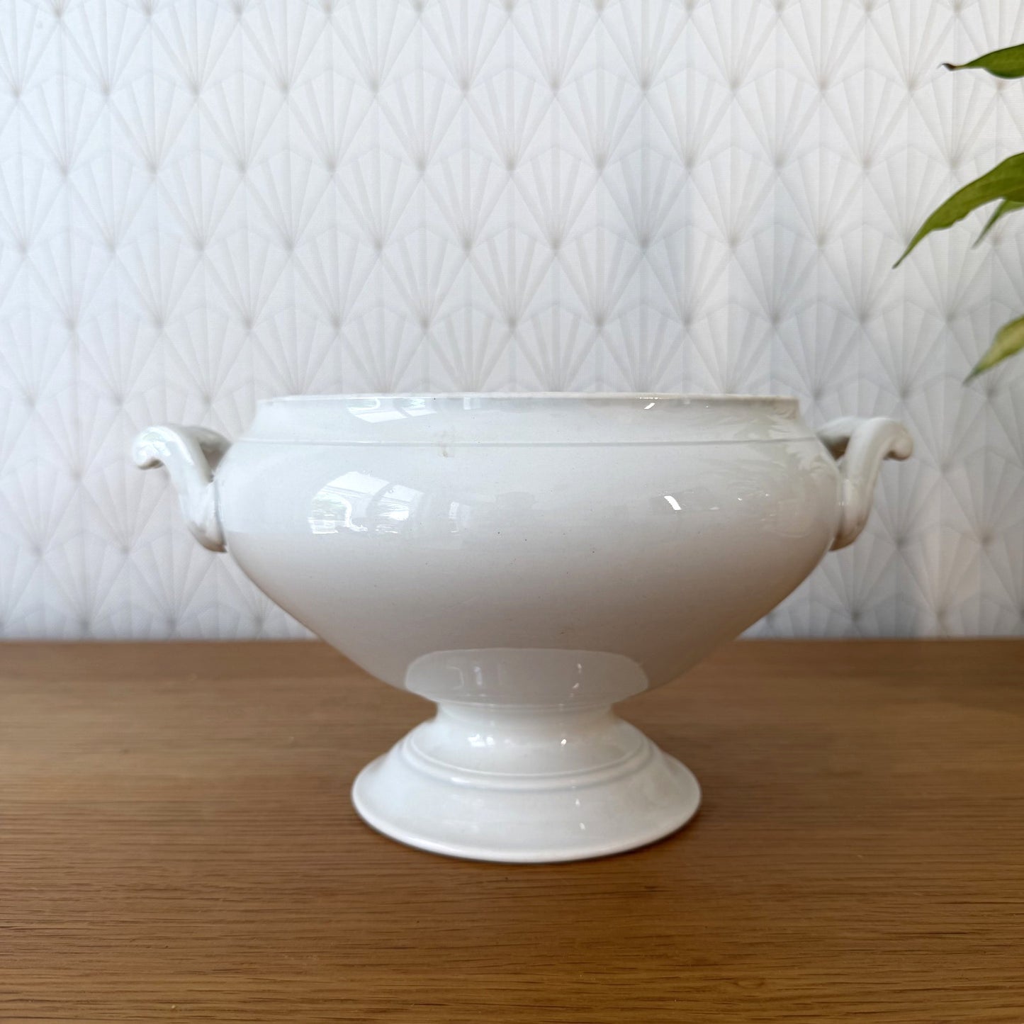 French White Earthenware Tureen Creil Montereau Terre de Fer Vintage 10062611 Fleamarketfrance : French vintage and antique decor