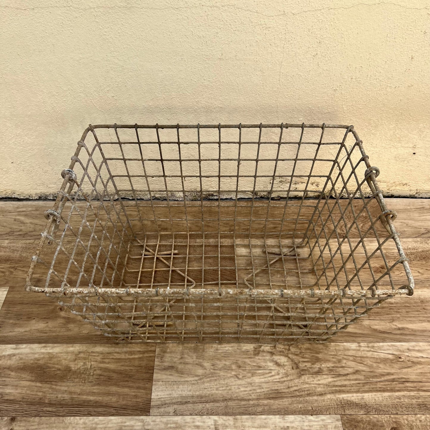 French Oyster Basket Vintage Metal Wire Brittany Shellfish 290120251 Fleamarketfrance