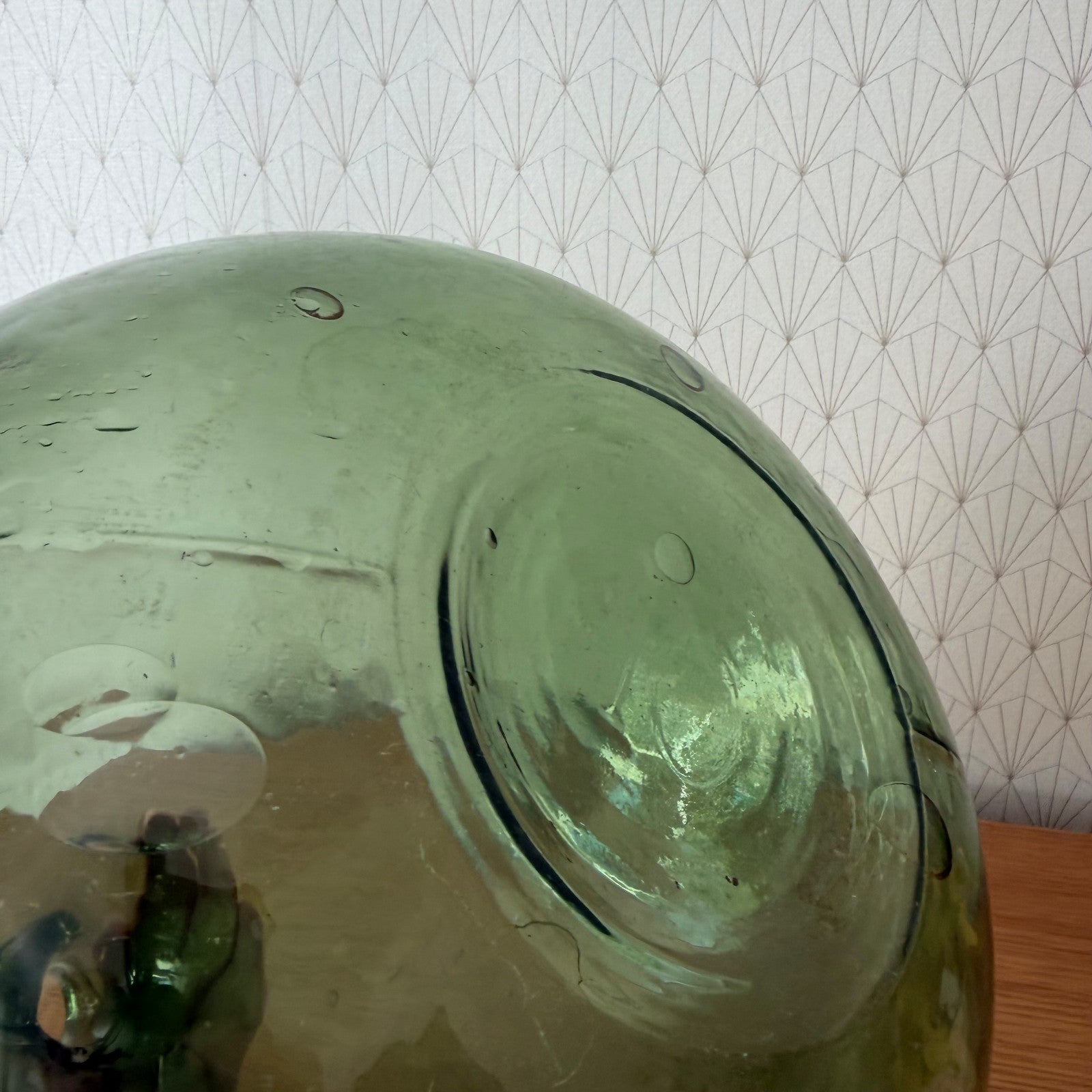 Antique French Dame Jeanne Green Glass Demijohn Wine Bottle 1107264 Fleamarketfrance