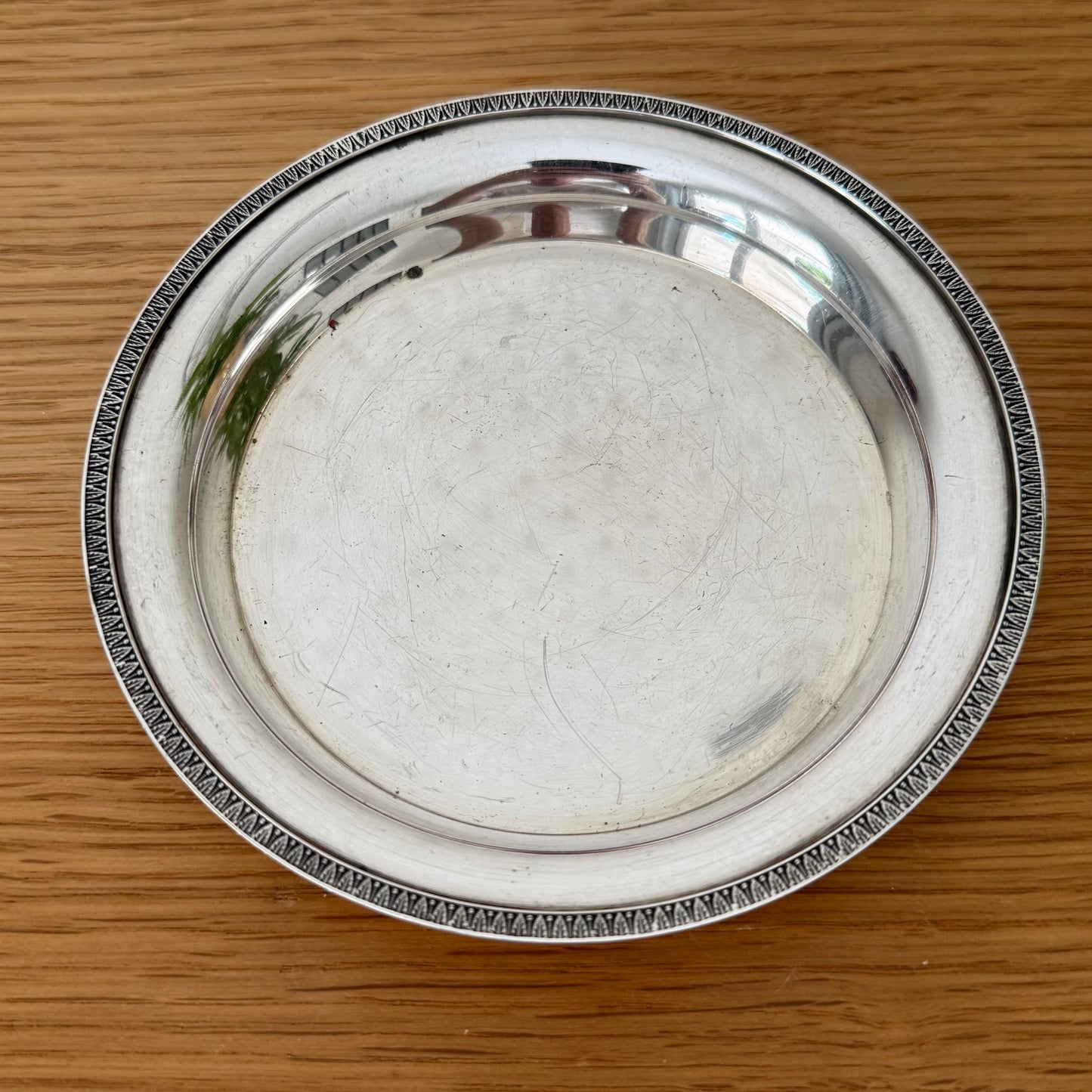 Set of 2 Vintage Silverplate Wine/Bottle Coasters 0608253