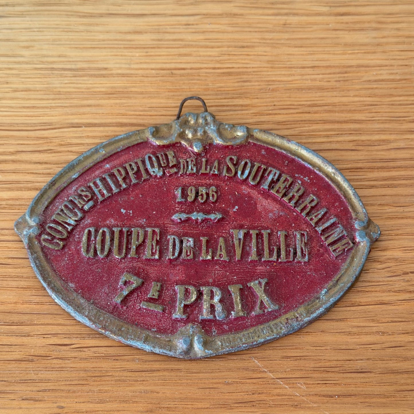 French Agricultural Trophy Plaque 1956 Coupe De La Ville Prize Award 1301264 Fleamarketfrance : French vintage and antique decor