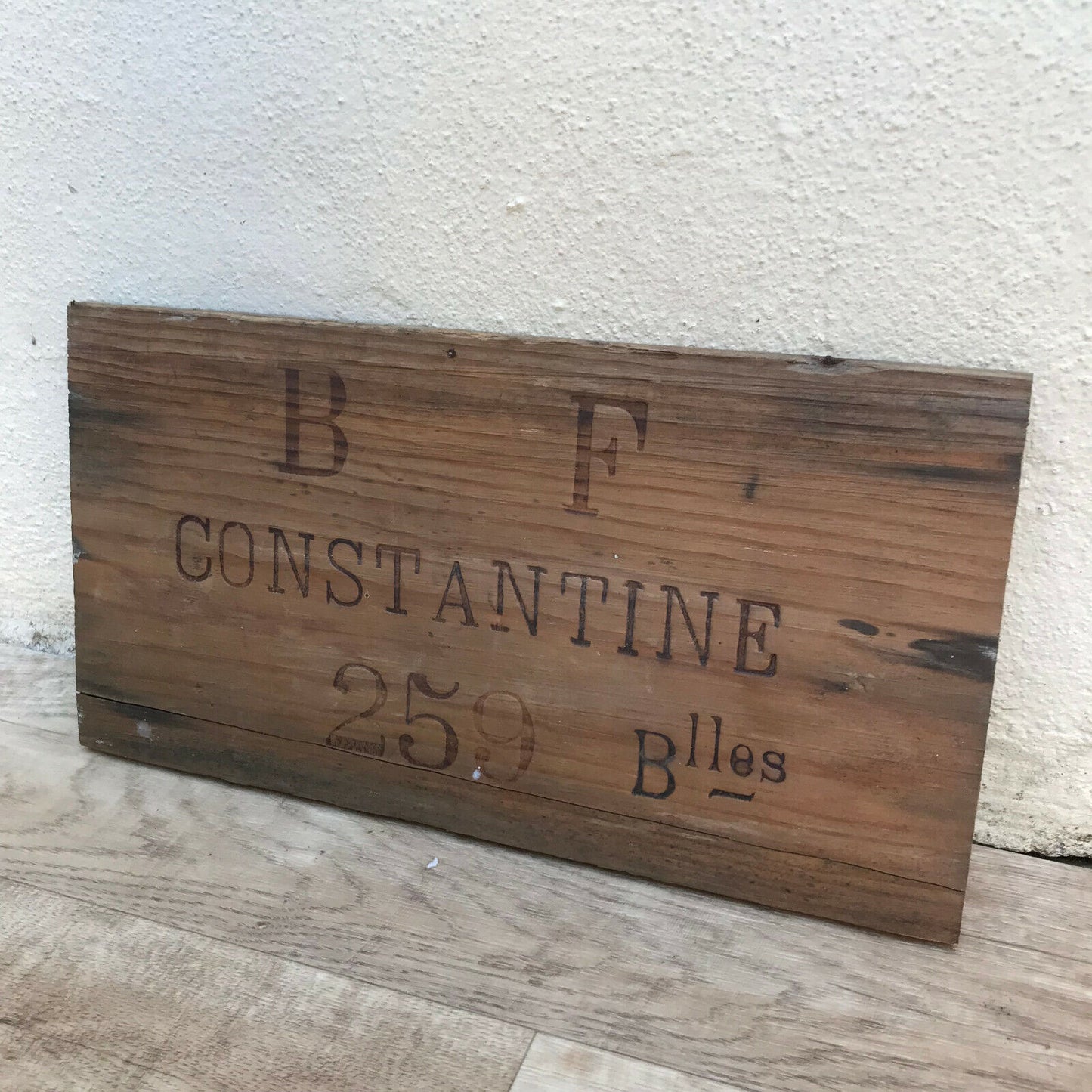 Wine Wood Crate Box Panel Vintage French wall sign CONSTANTINE 0803227 - Fleamarketfrance