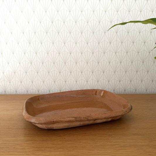 Vallauris Terracotta Gratin Dish French Pottery Bakeware 12.5" 1302264 Fleamarketfrance