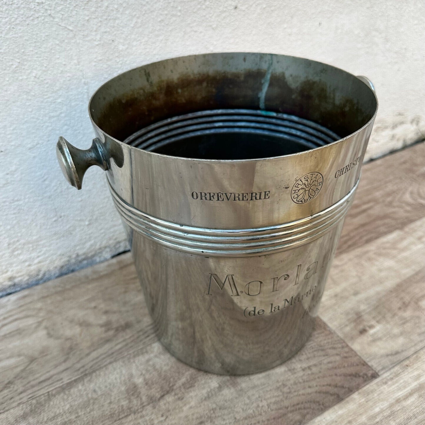 Vintage French Champagne Bucket Cooler Christofle Morlant silverplate 1903234 - Fleamarketfrance