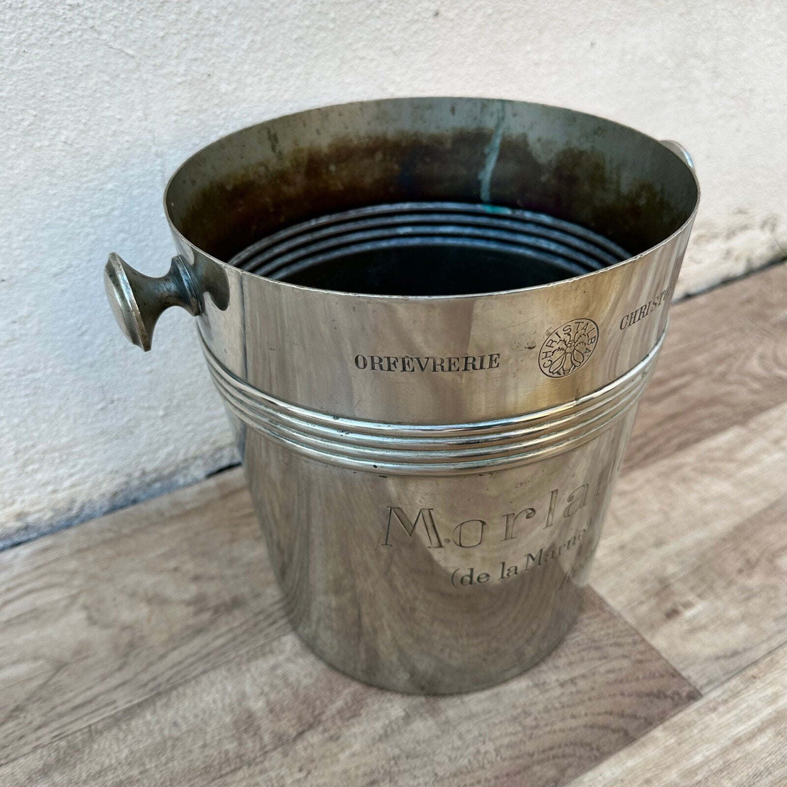 Vintage French Champagne Bucket Cooler Christofle Morlant silverplate 1903234 - Fleamarketfrance