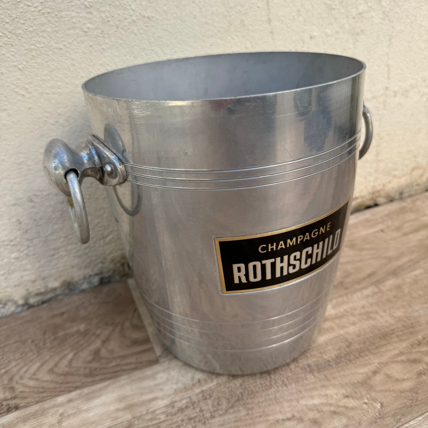 French Vintage Champagne Ice Bucket Rothschild Silver Metal Cooler 0309249 Rothschild