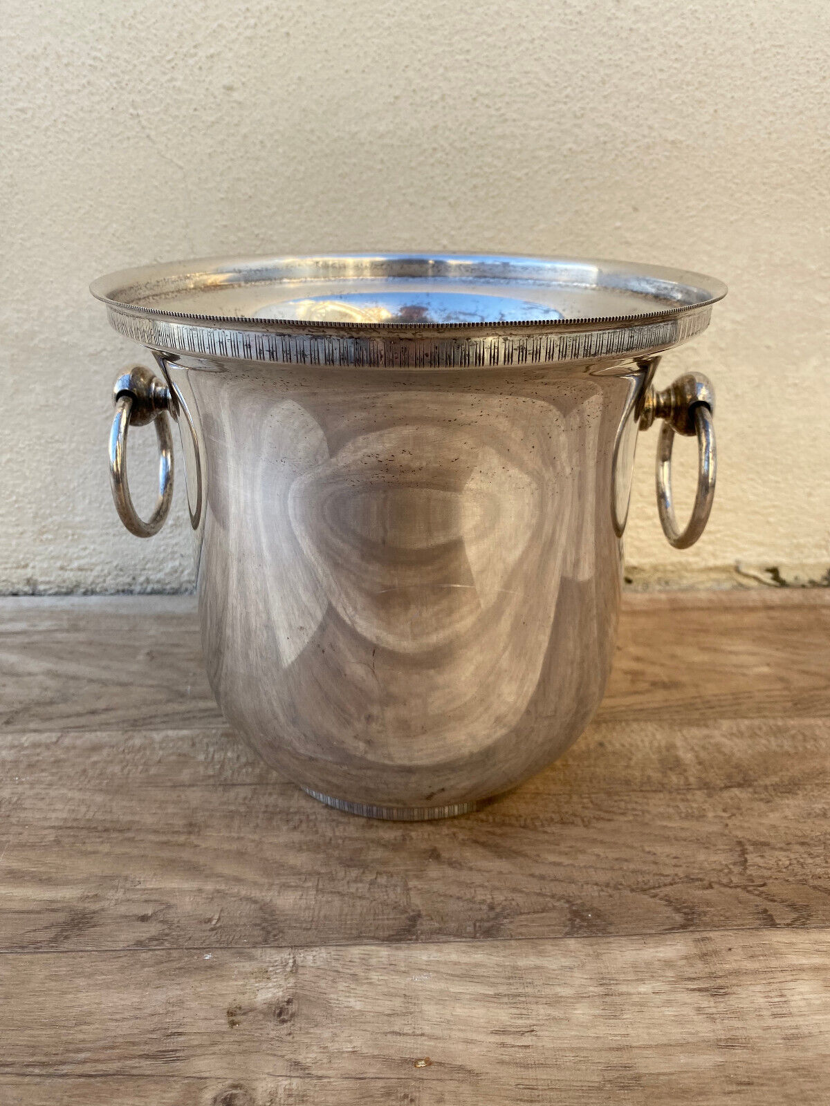 Vintage French Champagne Silverplate Ice Bucket Cooler  03102210 - Fleamarketfrance