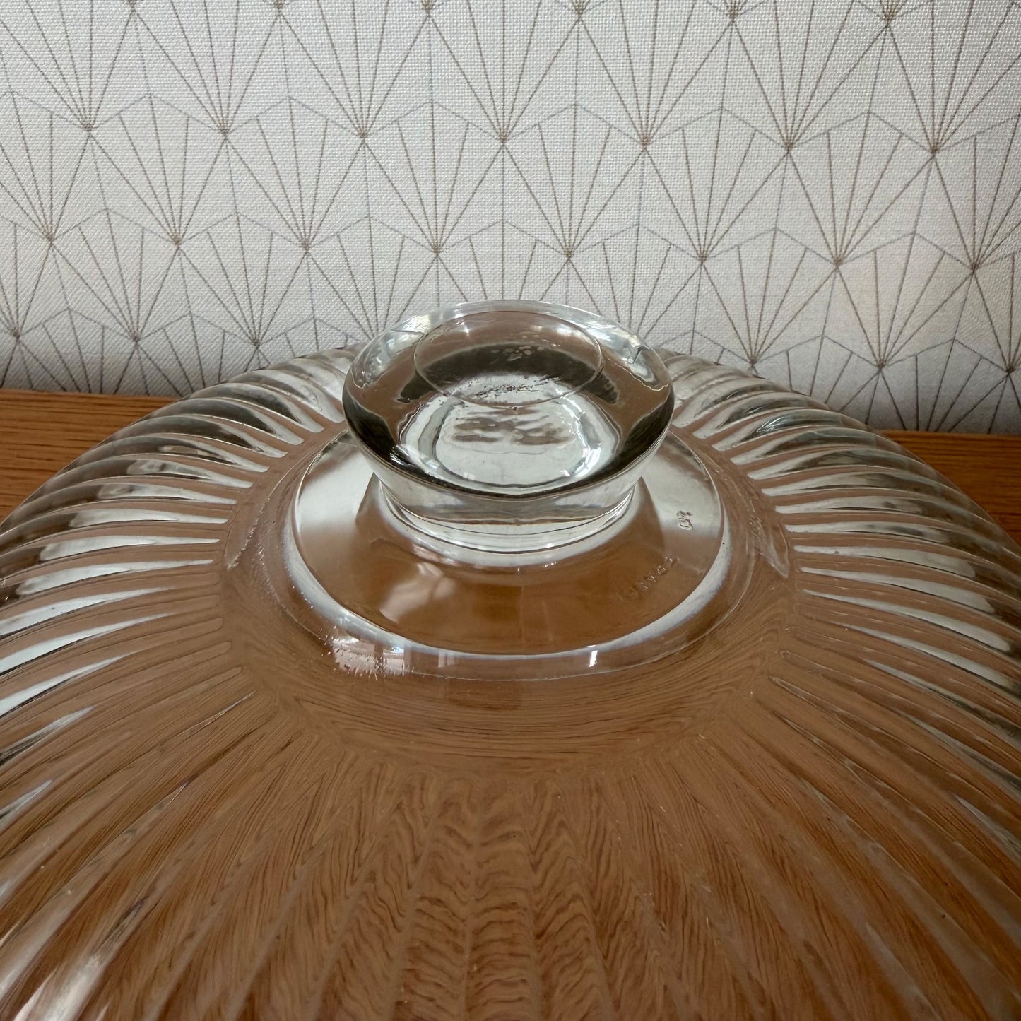 French Glass Cloche Dome Bell Cheese Cover Display Vintage 0409262