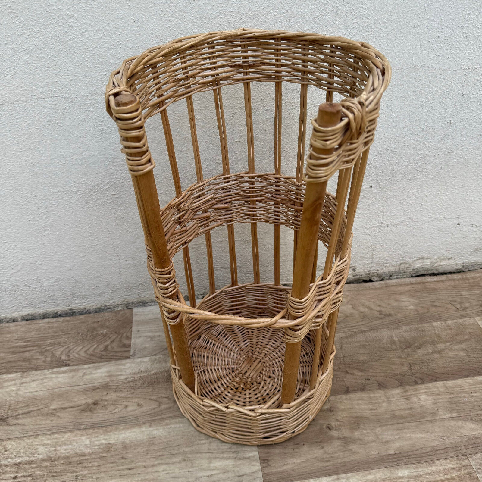 French bread basket wicker rattan storage organizer display bakery 19092425 - Fleamarketfrance