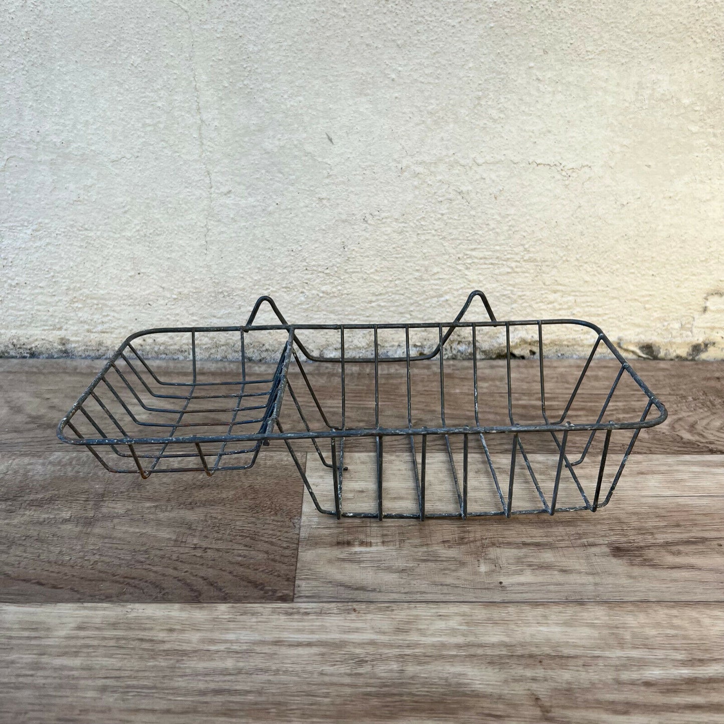 Vintage french METAL galvanized Soap Dish/Sponge Holder 2103226 - Fleamarketfrance