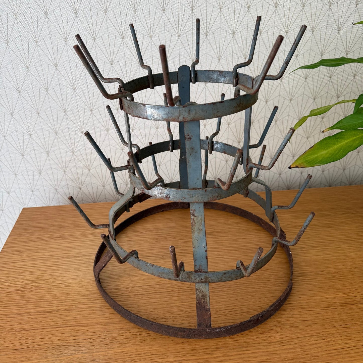 Vintage French Wine Champagne Bottle Drying Wine Rack hanger 0608251