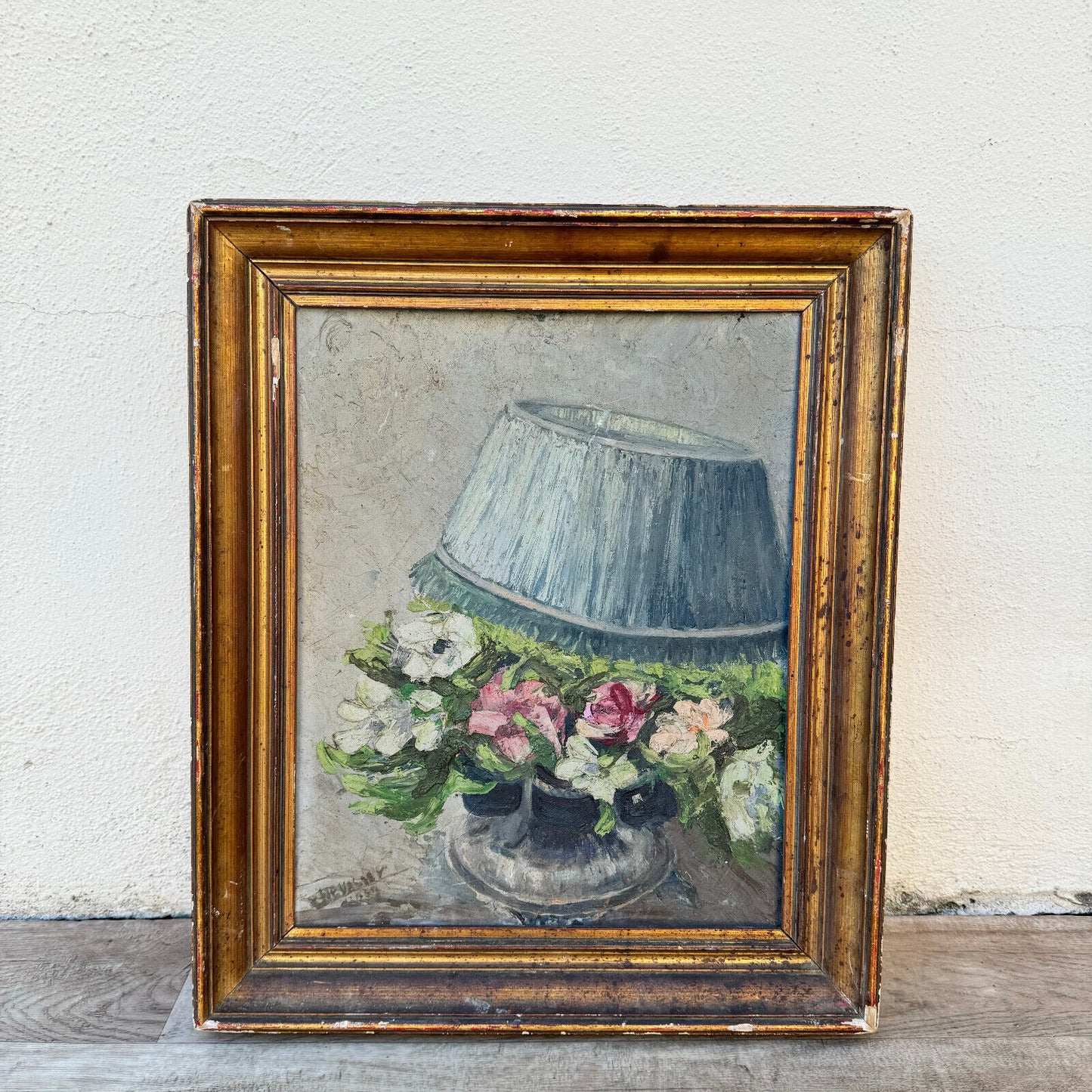 French still life flowers painting signed 07082415 - Fleamarketfrance