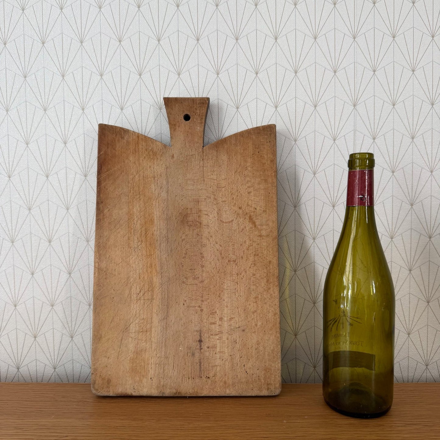 Large Vintage French Rustic Wood Cutting Board Chopping Block 1408268 Unbranded