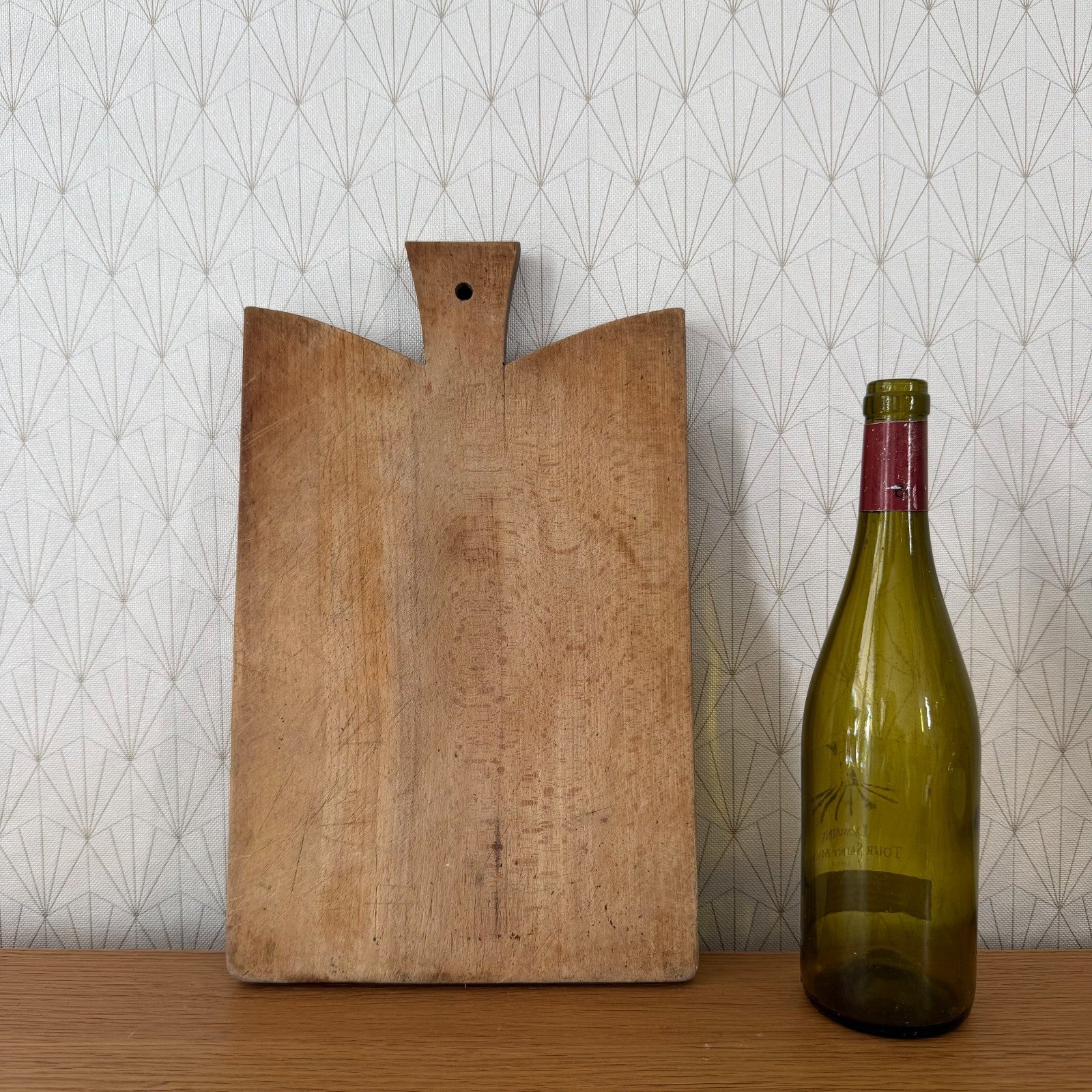 Large Vintage French Rustic Wood Cutting Board Chopping Block 1408268 Unbranded