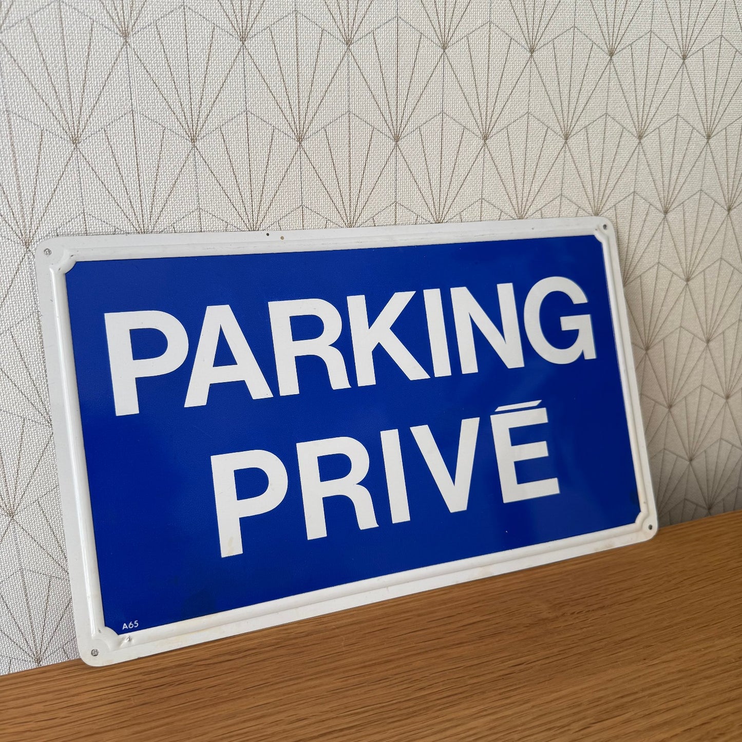French Parking Sign Blue Enamel PARKING PRIVE Street Plaque 0608256 Fleamarketfrance