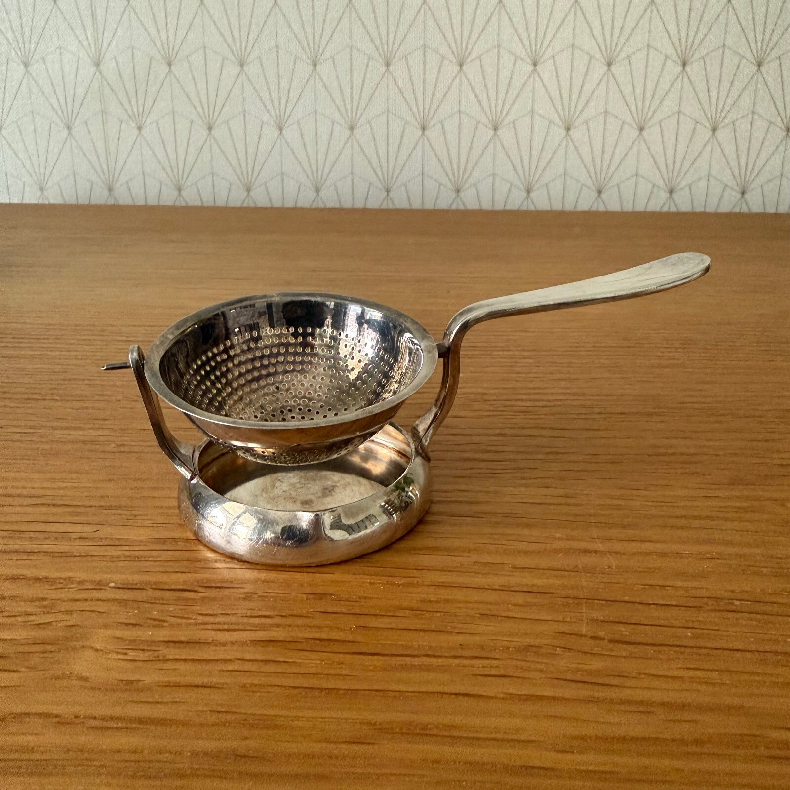 VINTAGE SILVER PLATE CHRISTOFLE ROCKING TEA STRAINER MADE IN FRANCE 18042519 Christofle