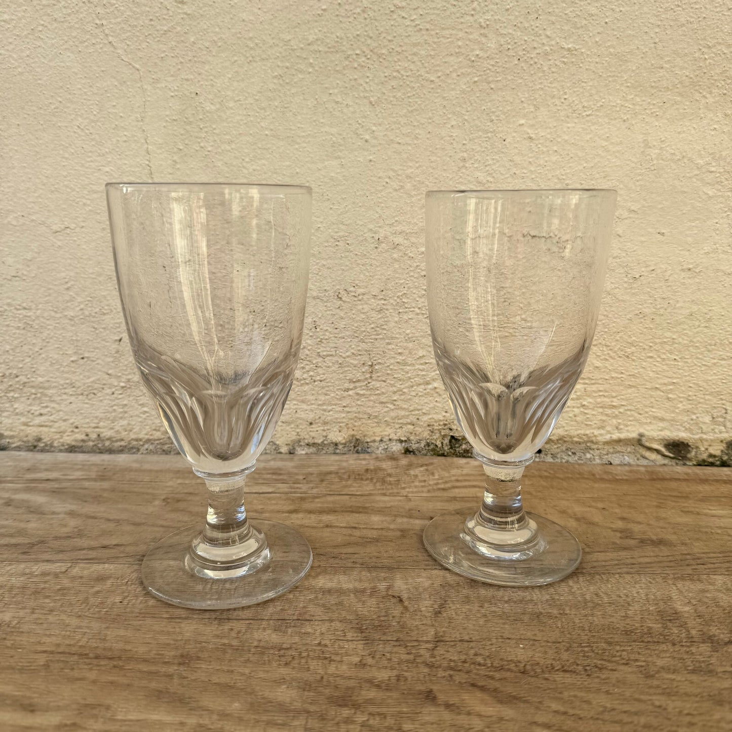 French Absinthe Glasses Vintage Aperitif Cut Crystal Set of 2 31012312 Unbranded