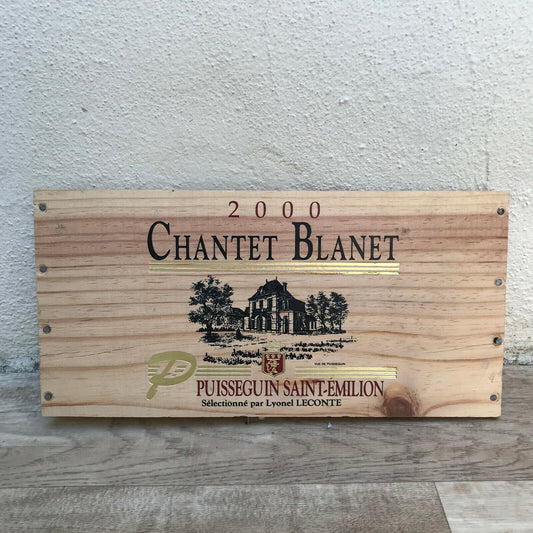 Wine Wood Crate Box Panel Vintage French wall sign CHANTET 08032212 - Fleamarketfrance