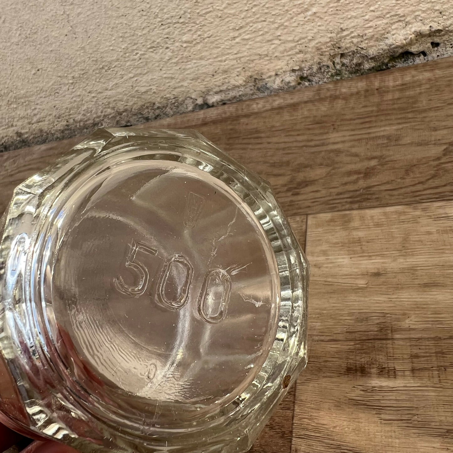 Vintage French Jam Jar Faceted Glass Kitchen Storage Pot 500g 0502227 Fleamarketfrance