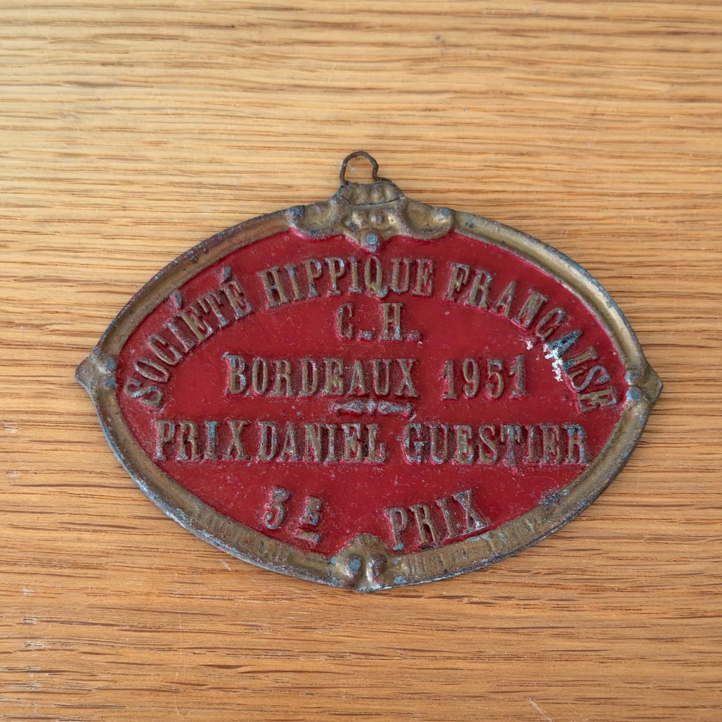 French Vintage Horse Show Medal Trophy Plaque 1951 Bordeaux 1212256 Fleamarketfrance : French vintage and antique decor