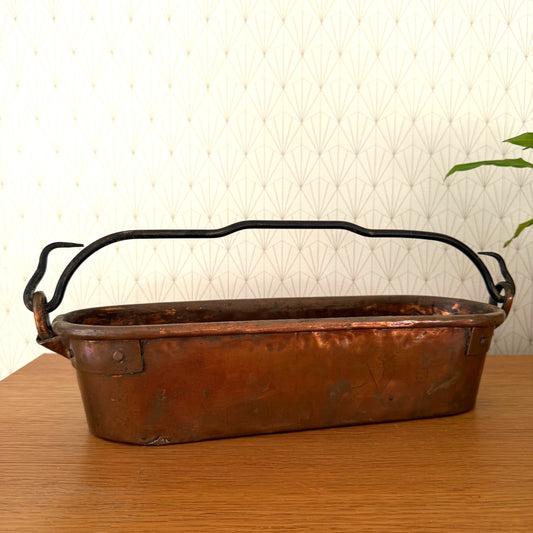 Antique French Copper Fish Kettle Poacher Steamer 03022614 Fleamarketfrance