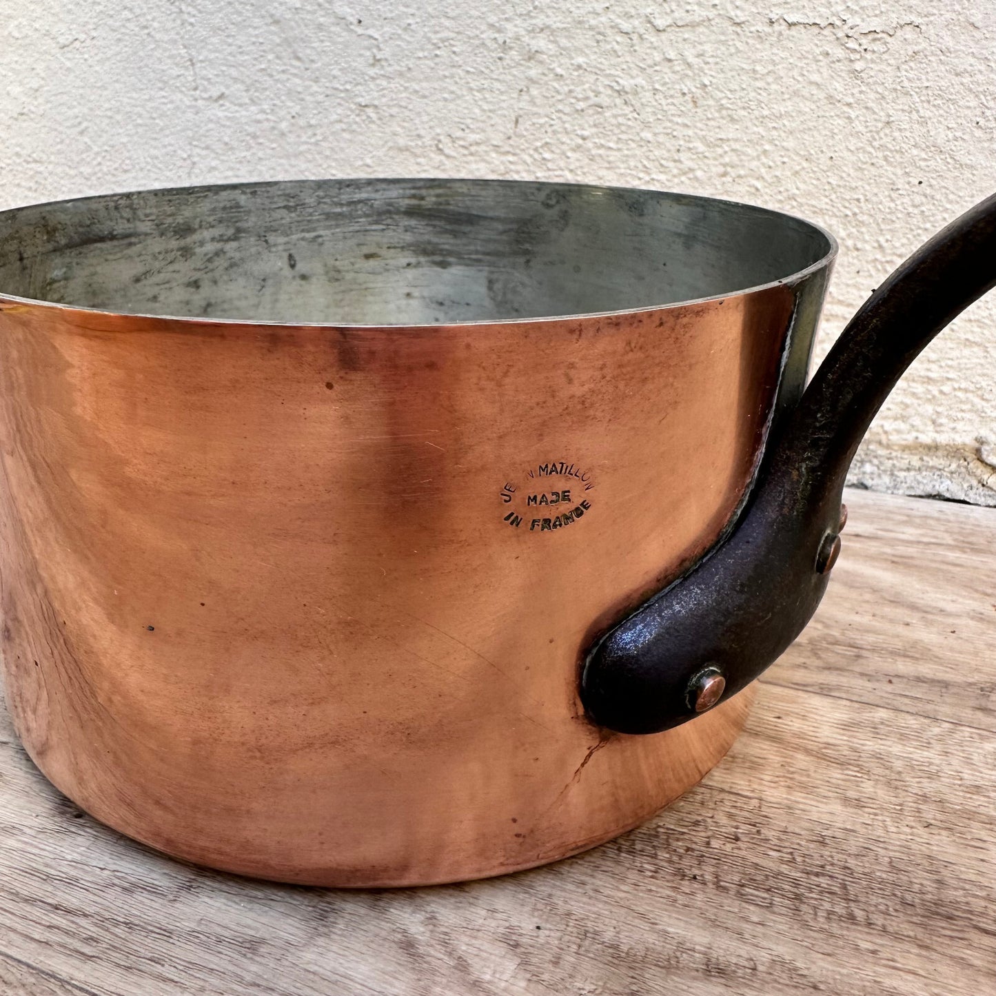 Vintage French Copper Saucepan Matillon Tin Lined Cookware 0211235 Unbranded