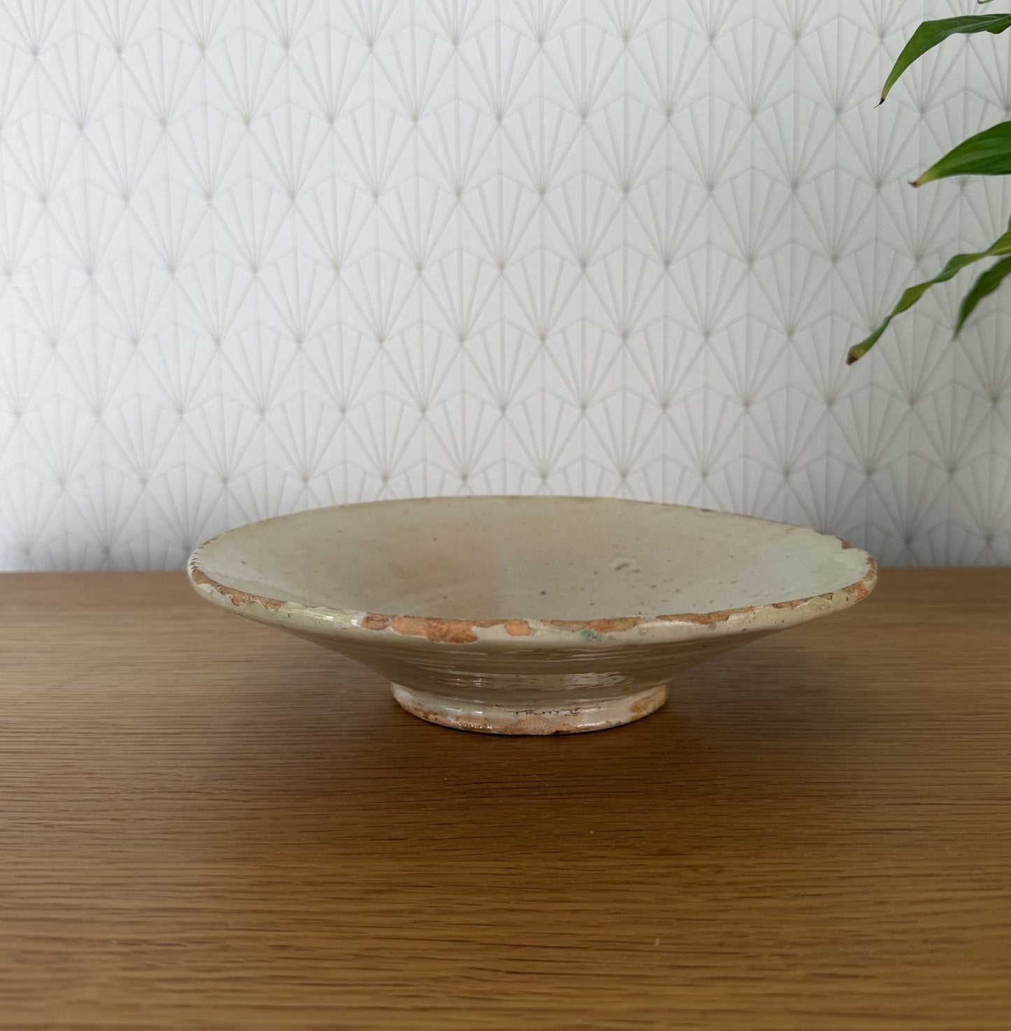 French Tourne Omelette Turner Pottery Plate Provence Footed Bowl 20102515