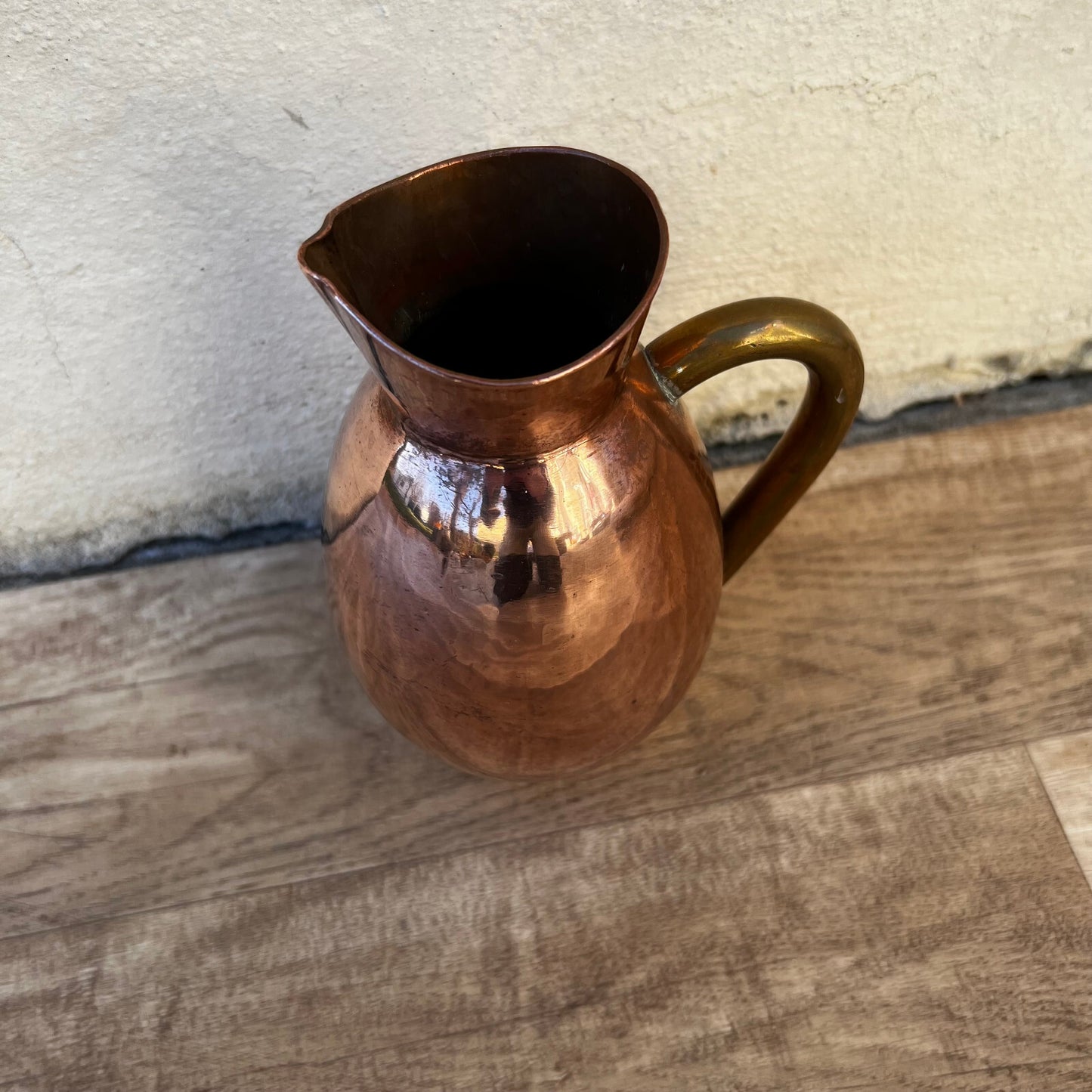 Vintage French wine water Pitcher Copper 1012221 Fleamarketfrance
