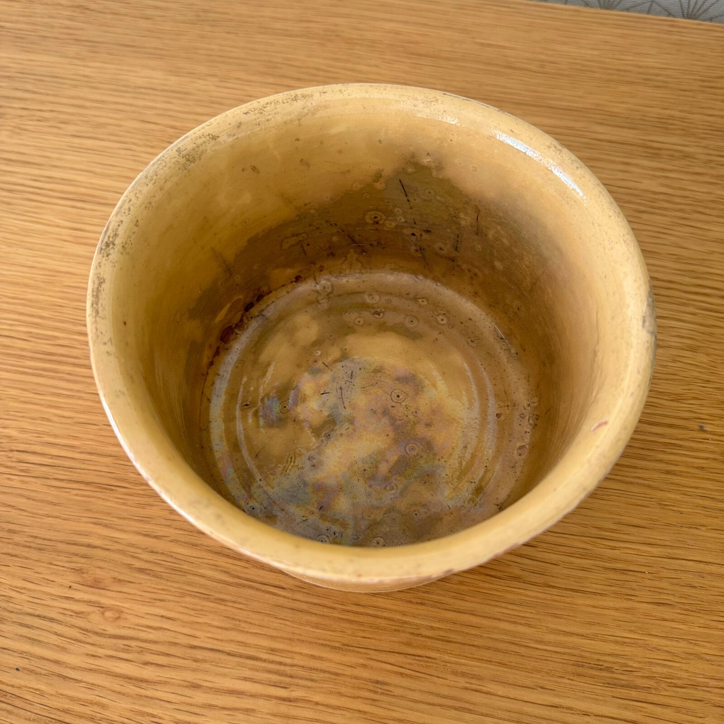 French Jam Pot Vintage Yellow Glazed Terracotta Pottery Jam 1506242 Unmarked