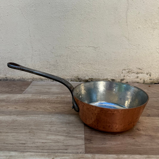 Vintage French Copper Saute Pan Tin Lined Professional Cookware 0807244 Unbranded