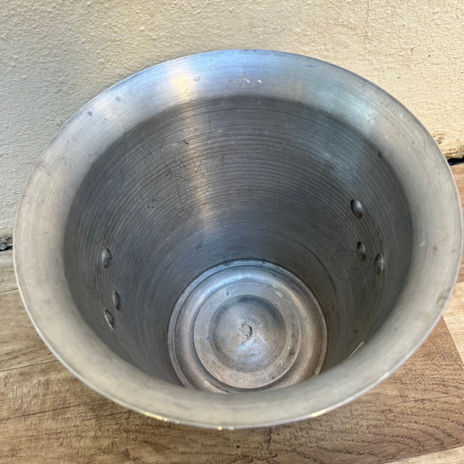 Vintage French Charles Heidsieck Champagne Ice Bucket Silver Metal 21092316 Fleamarketfrance