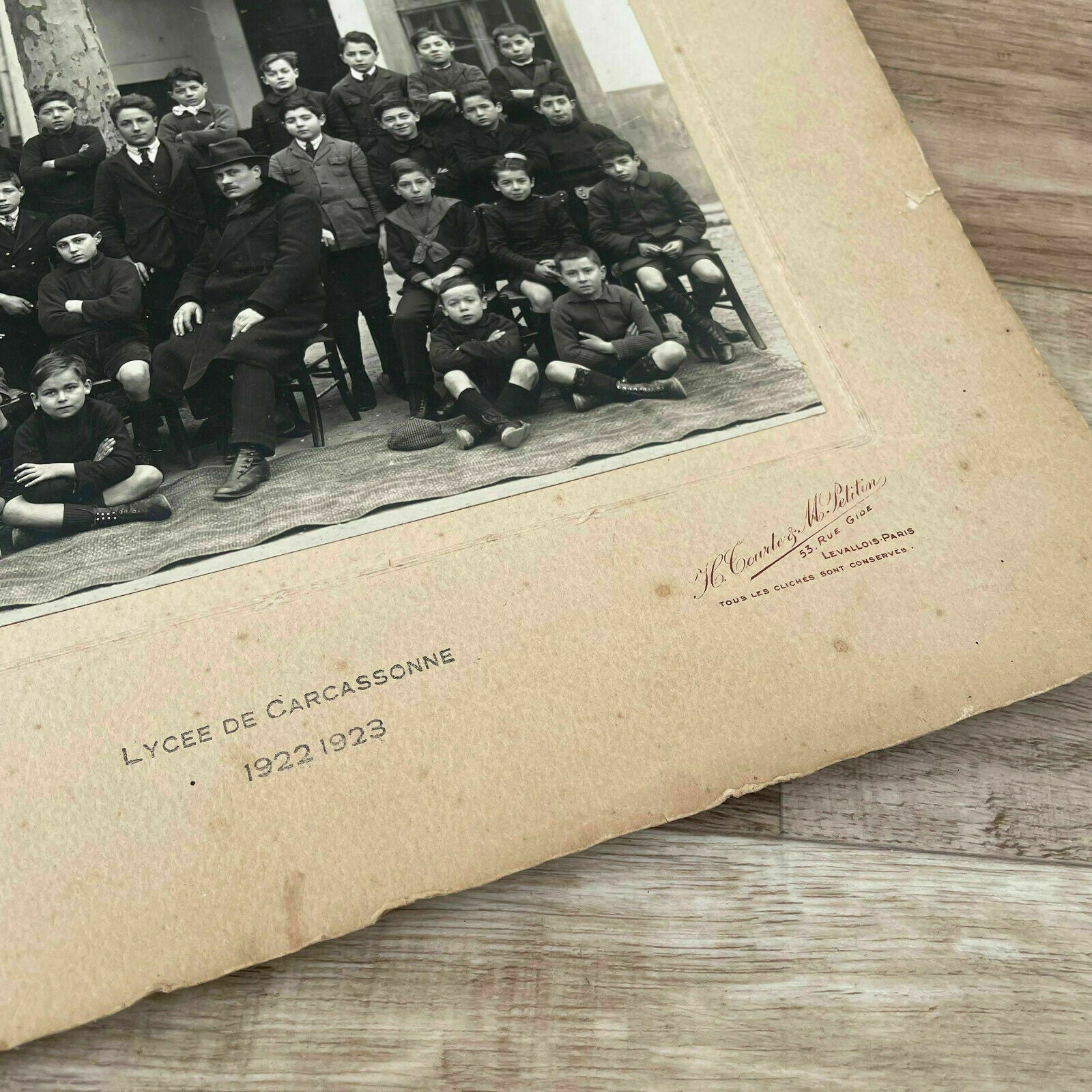 French School Photograph Carcassonne 1923 Class Picture Vintage 15022125 Fleamarketfrance