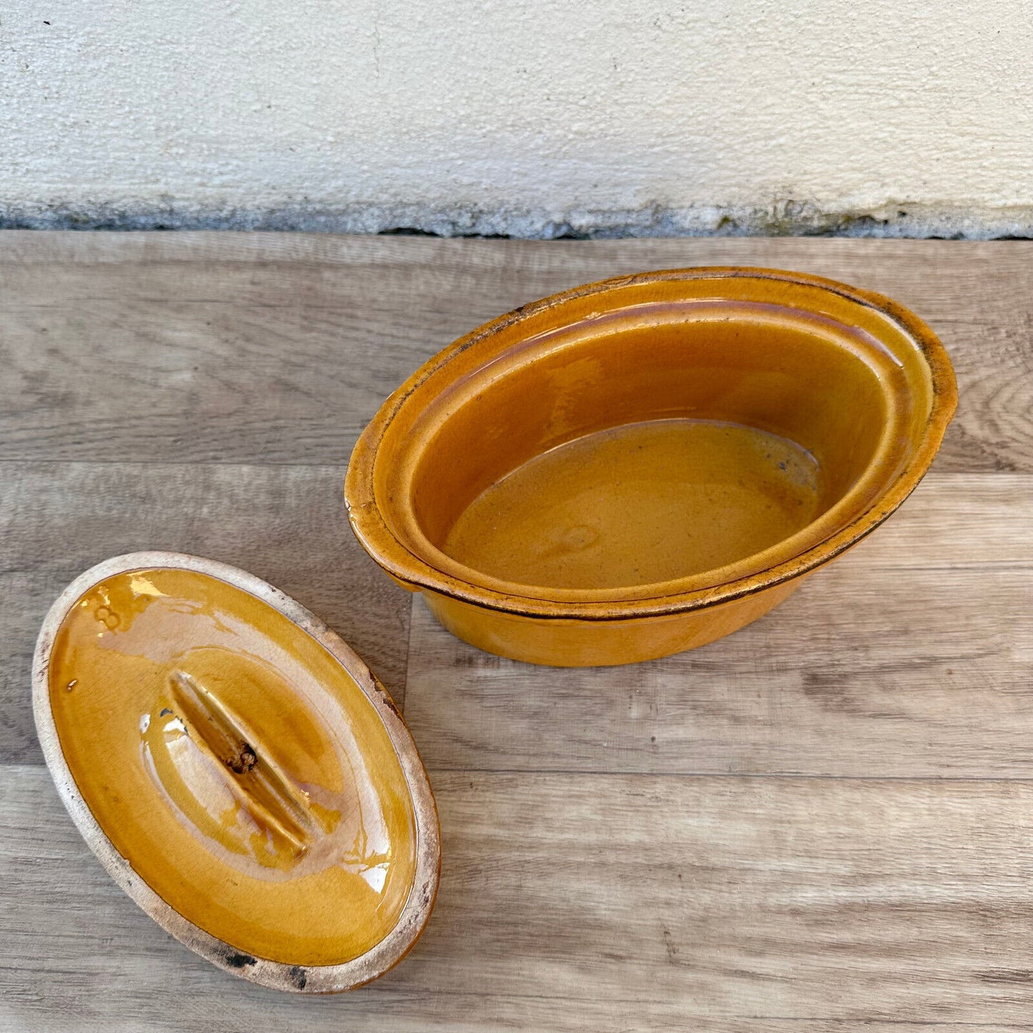 Vintage FRENCH GLAZED LIDDED TERRINE LA BOURGUIGNONNE 2509242 la bourguigonne