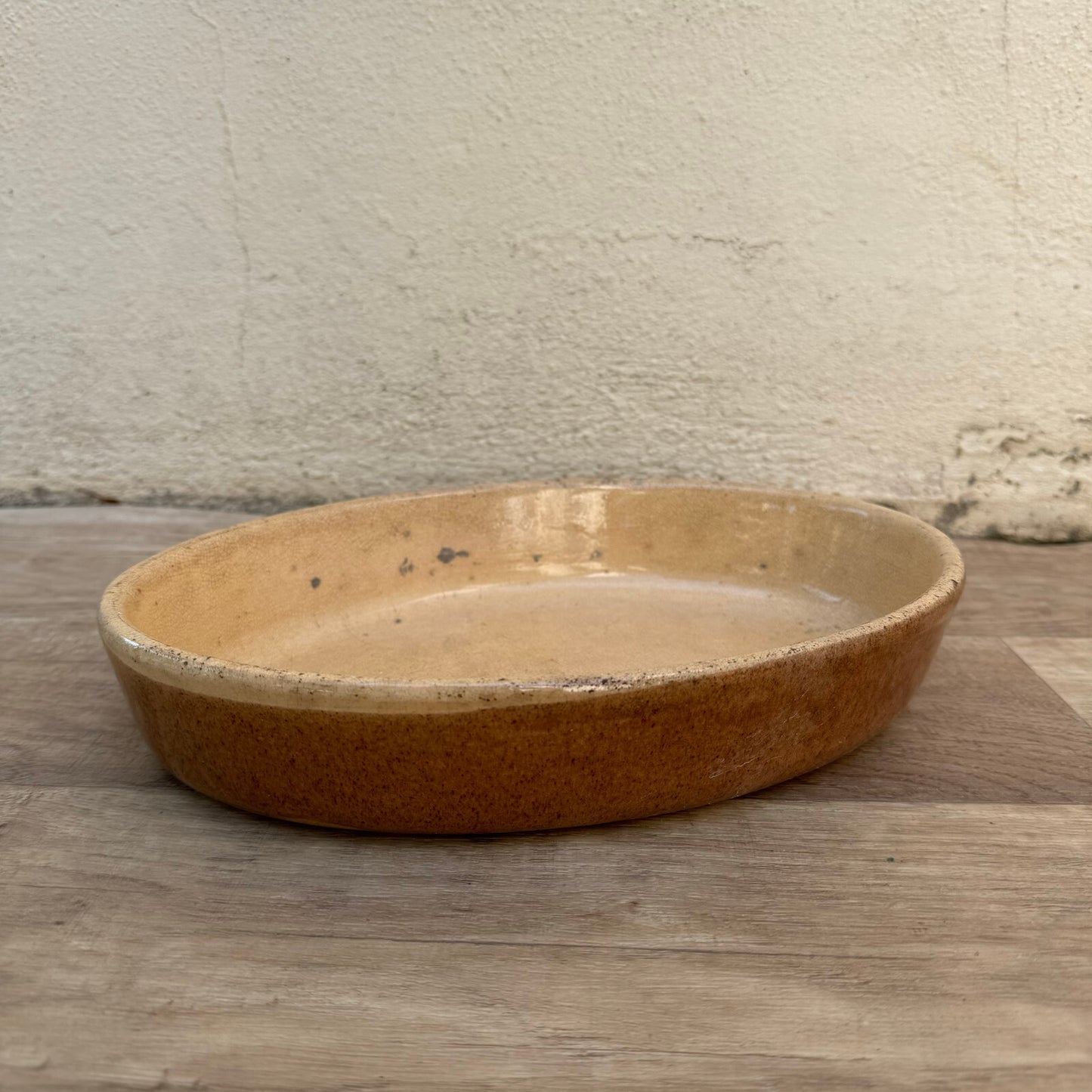 Vintage France Handmade French Bakeware 11” terrine plate gratin oval 2207242 La Bourguignonne France