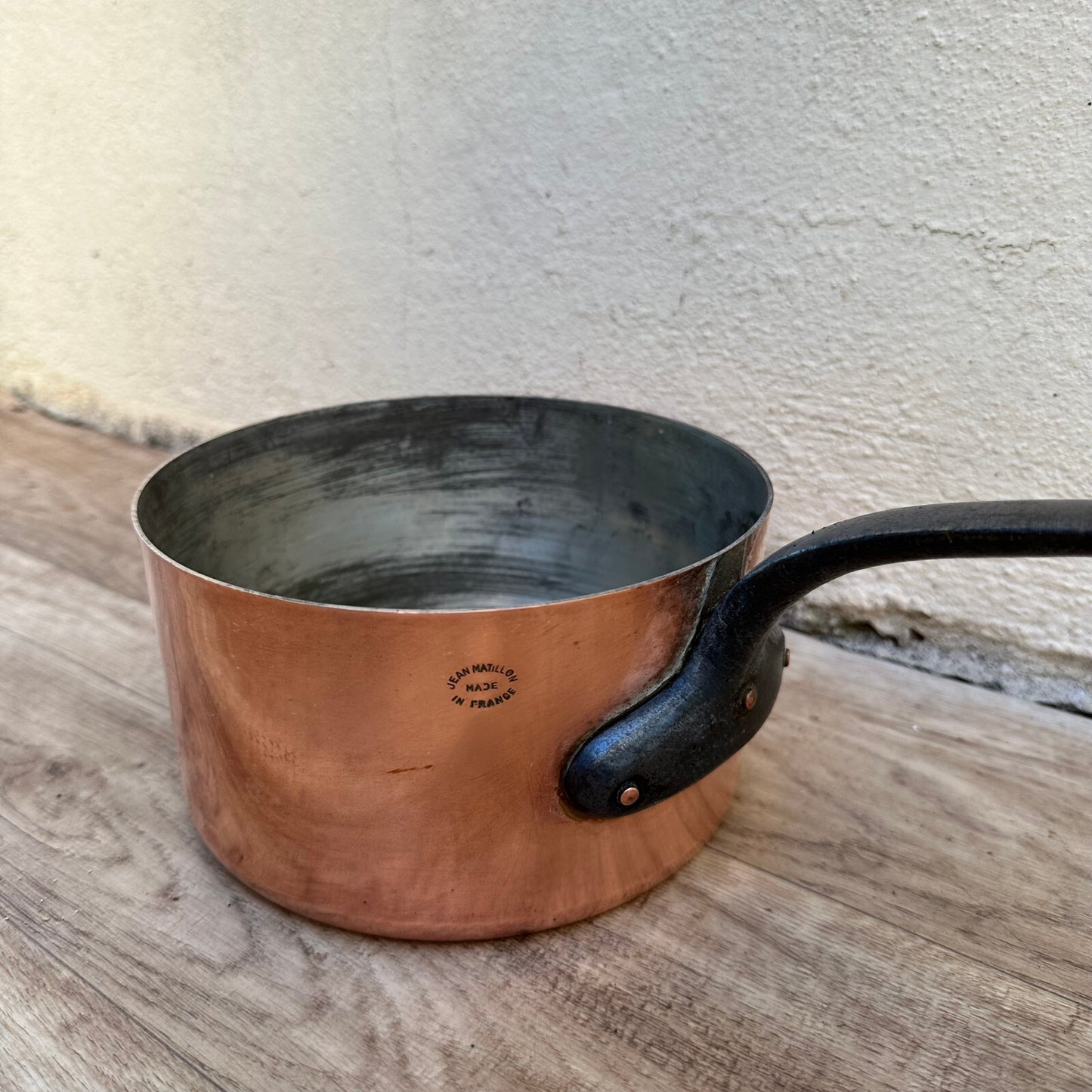 French Copper Saucepan Matillon Tin Lined Vintage Cookware 0211234 Unbranded