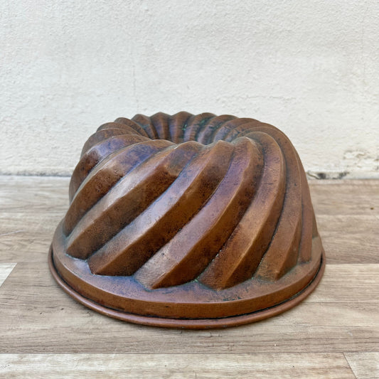 French Copper Bundt Mold Antique Tin Lined Cake Baking 32cm 12.5" 07122311 Unbranded