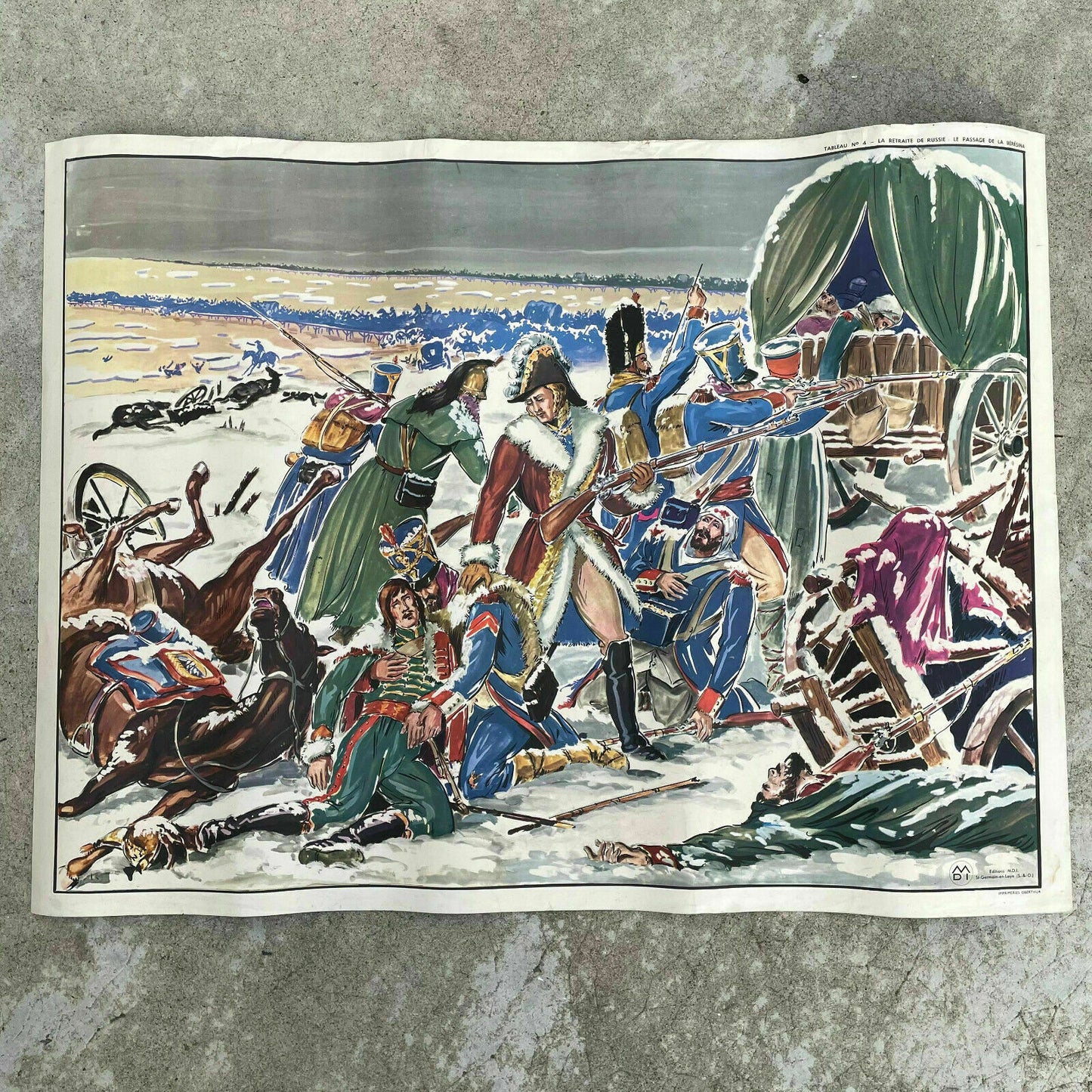 Vintage French Educational Poster Napoleon History Double-Sided Chart 05112121 Fleamarketfrance