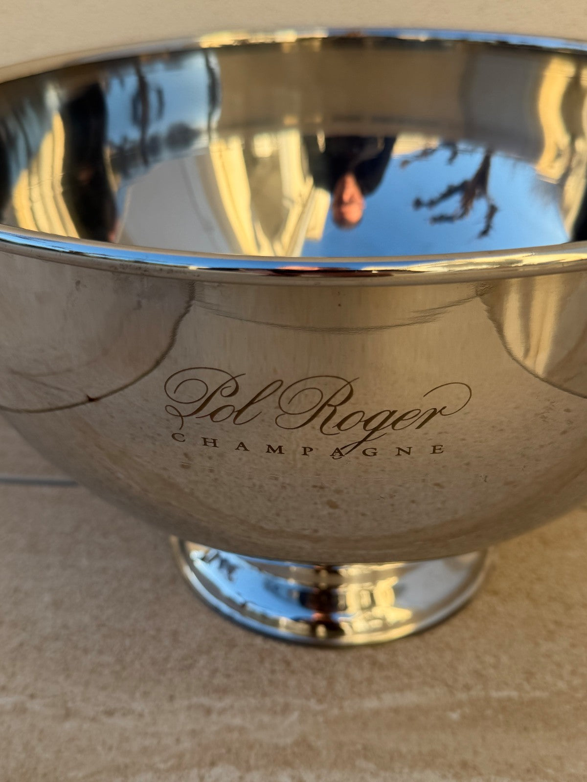 Pol Roger Champagne Bucket French Ice Cooler Double Magnum Inox 0202268 Pol Roger