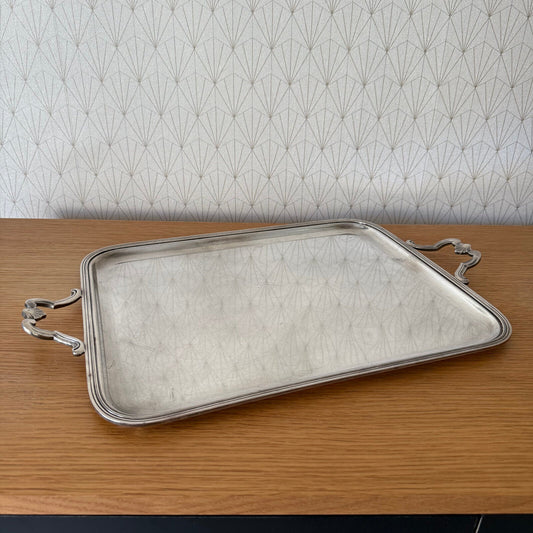 VINTAGE CHRISTOFLE PARIS SILVER PLATED RECTANGLE SERVING TRAY GALLIA 0324252 Christofle