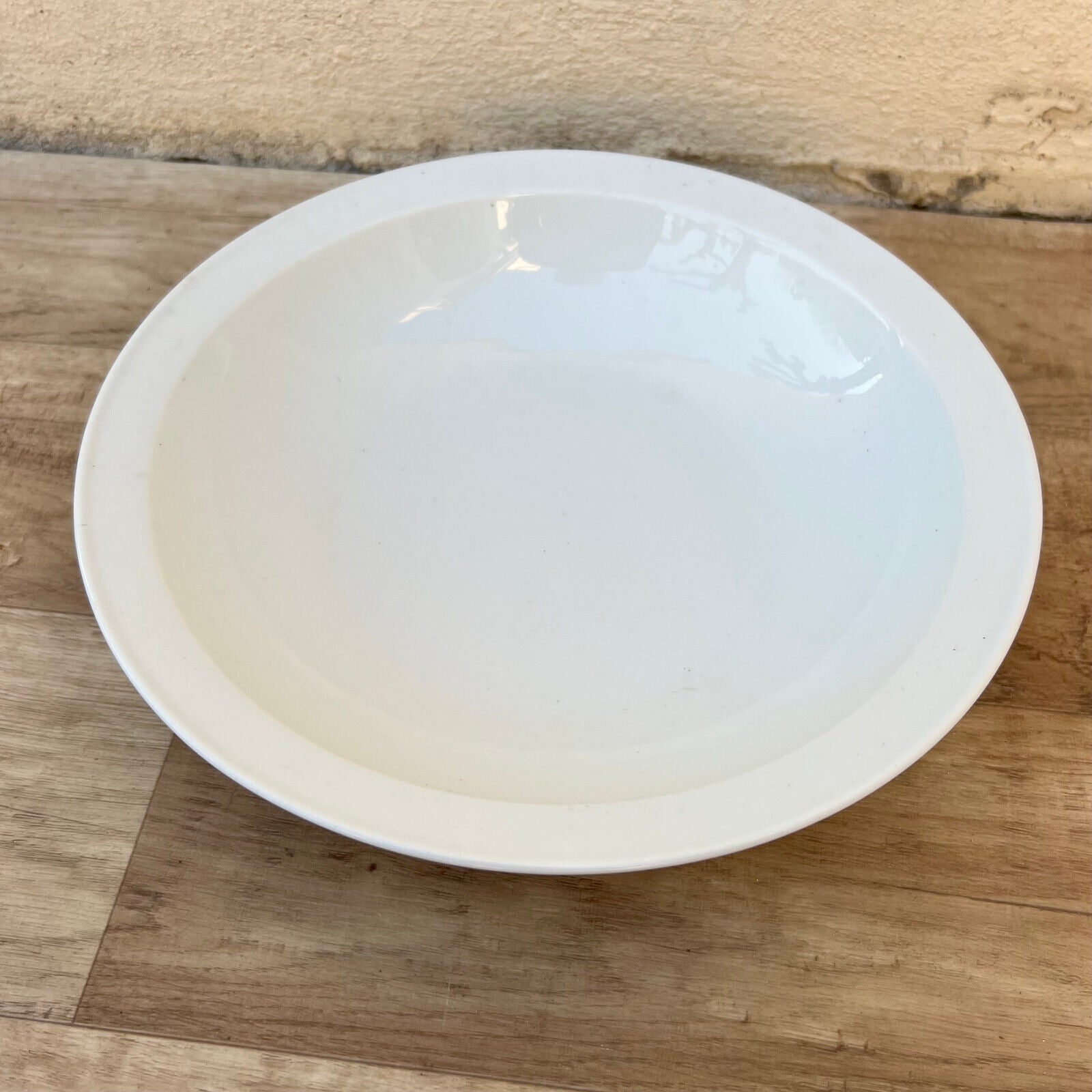 Vintage White Ironstone Bowl fruits Patina Unmarked French Farmhouse 2609227 - Fleamarketfrance