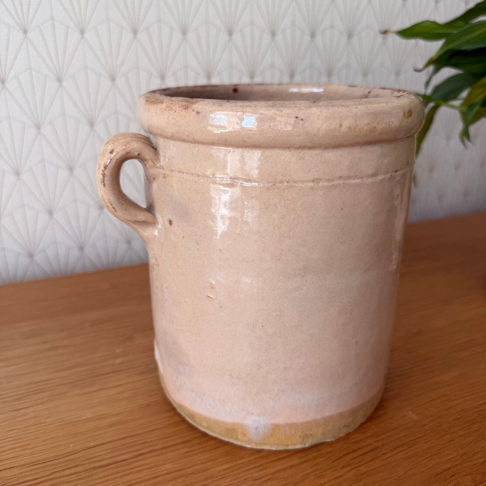 Antique French Italian 19th Century Sardine Jar Pot 7" High 1101259 Unbranded