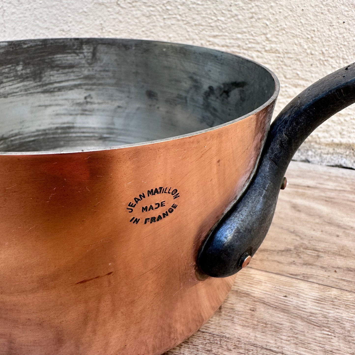 French Copper Saucepan Matillon Tin Lined Vintage Cookware 0211234 Unbranded