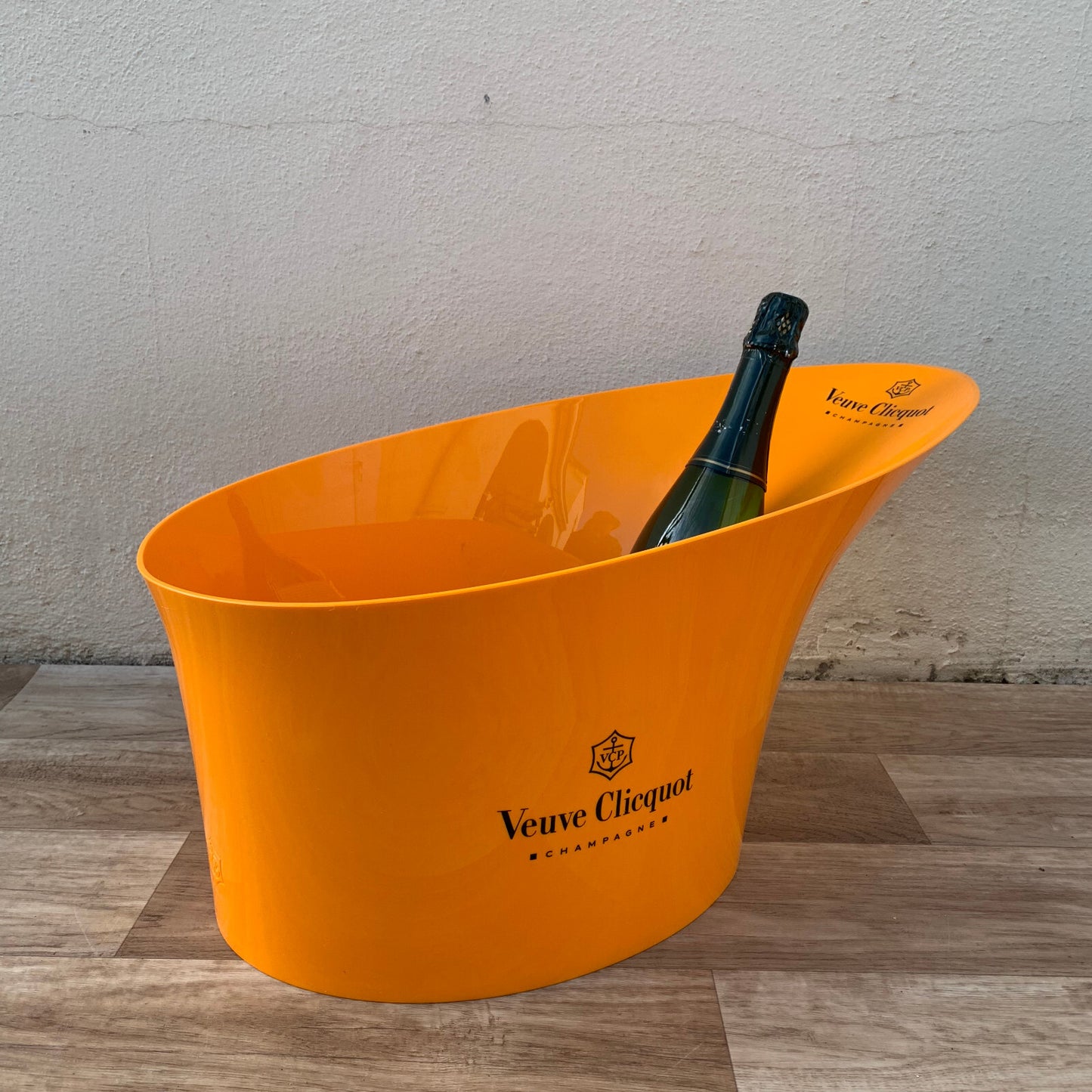 Vintage Veuve Clicquot Ice Bucket Orange Champagne Cooler French 2106261 Veuve Clicquot